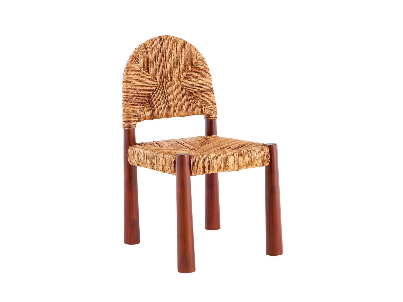 Bayberry Lane Handmade Art Deco Accent Chair (Set of 2), Light Brown, large
