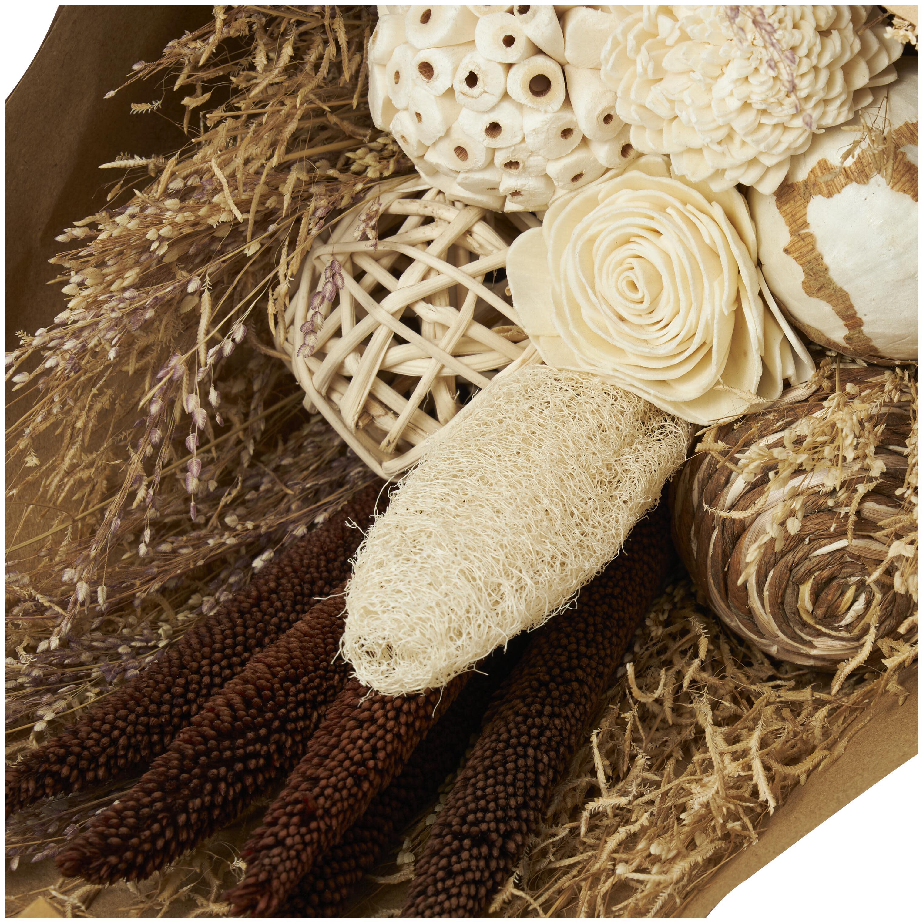 Bayberry Lane Dried Plant Cattail Handmade Wheat Grass Bouquet, , large