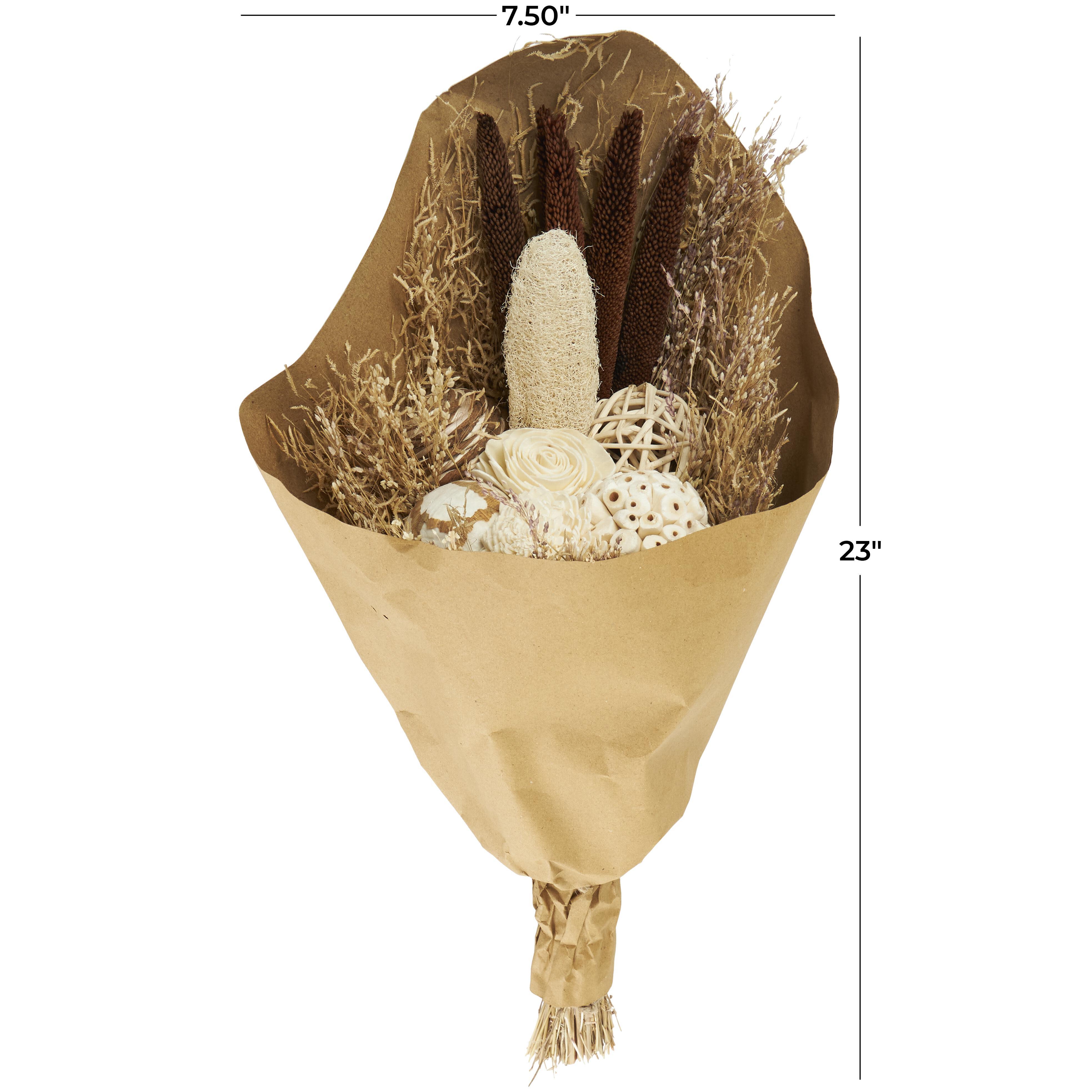 Bayberry Lane Dried Plant Cattail Handmade Wheat Grass Bouquet, , large