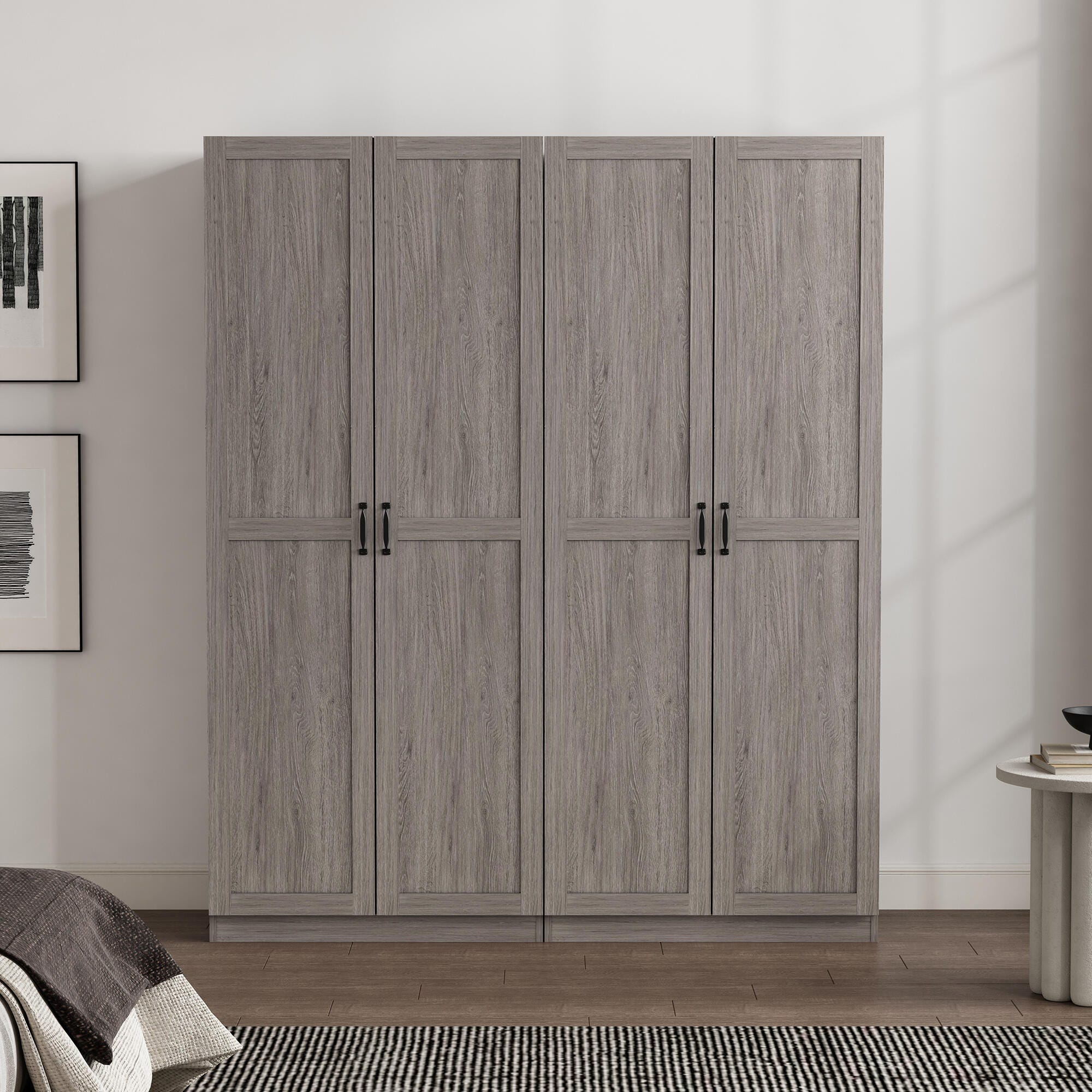 Manhattan Comfort Cornelia Storage Closet 59" Width, Gray, rollover