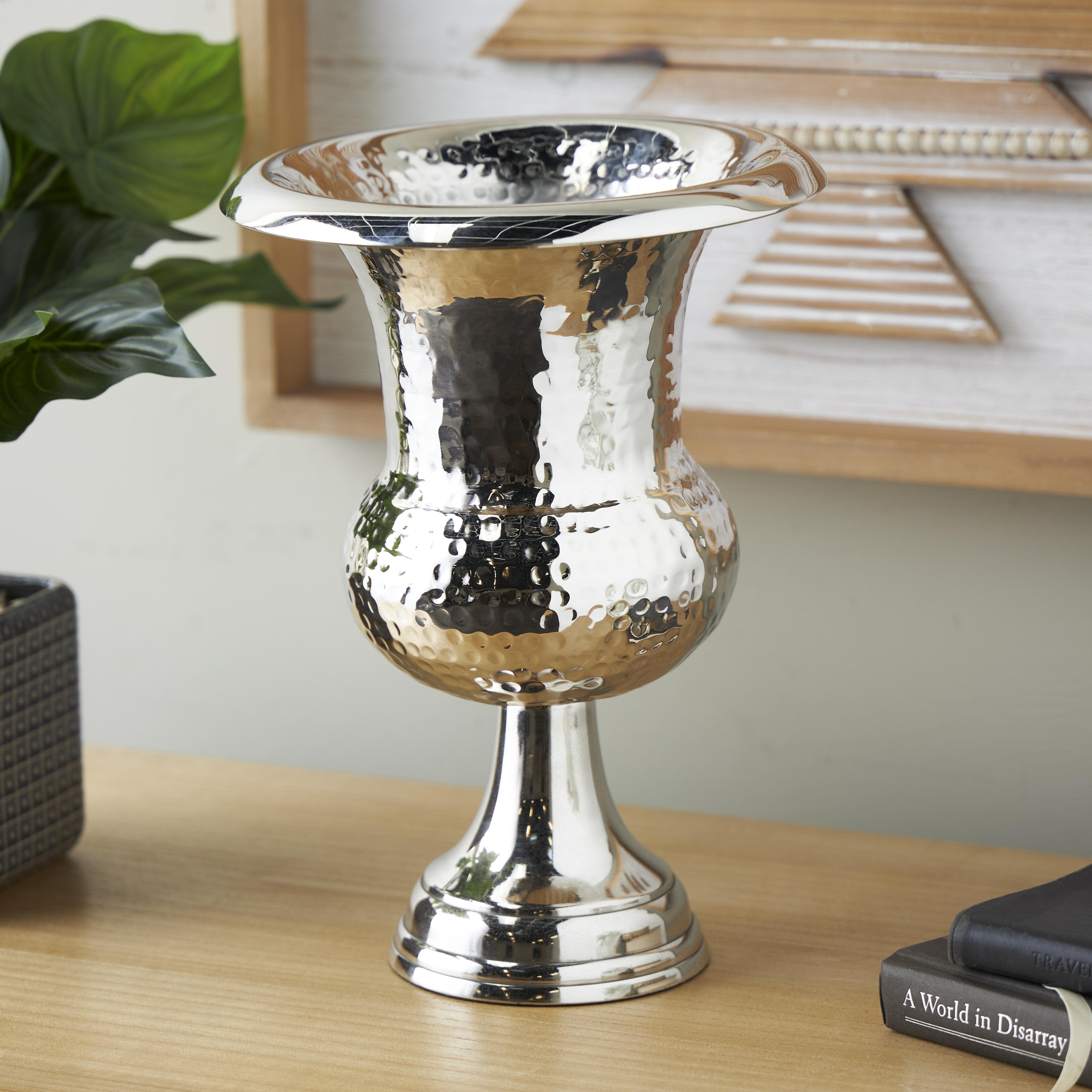 Bayberry Lane Goblet Hammered Vase, , rollover