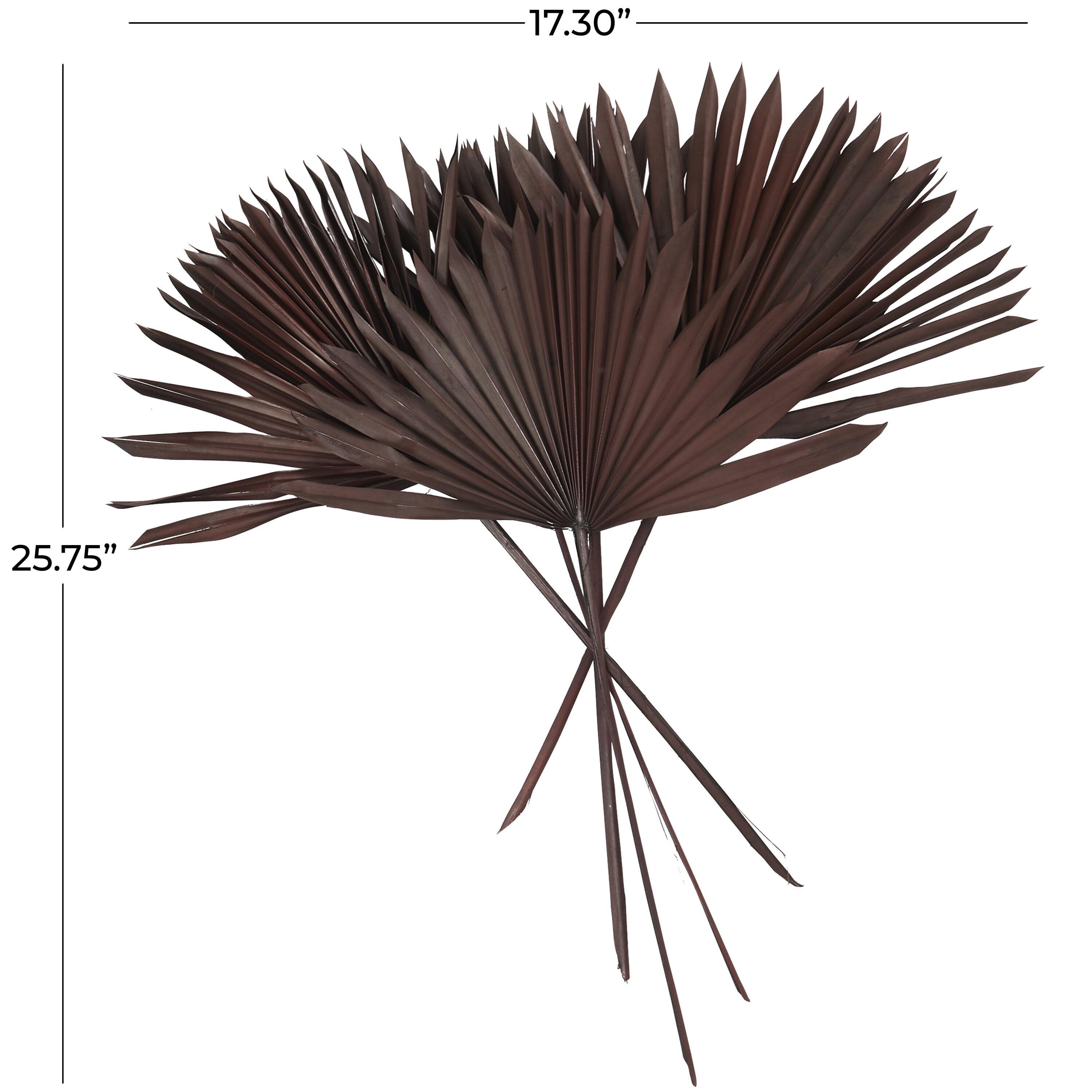 The Novogratz Dried Plant Handmade Large Sun Palm Spear, Dark Brown, large