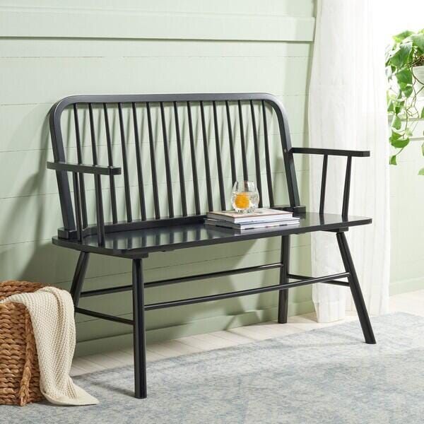 Safavieh Lucilia Spindle Bench, , rollover