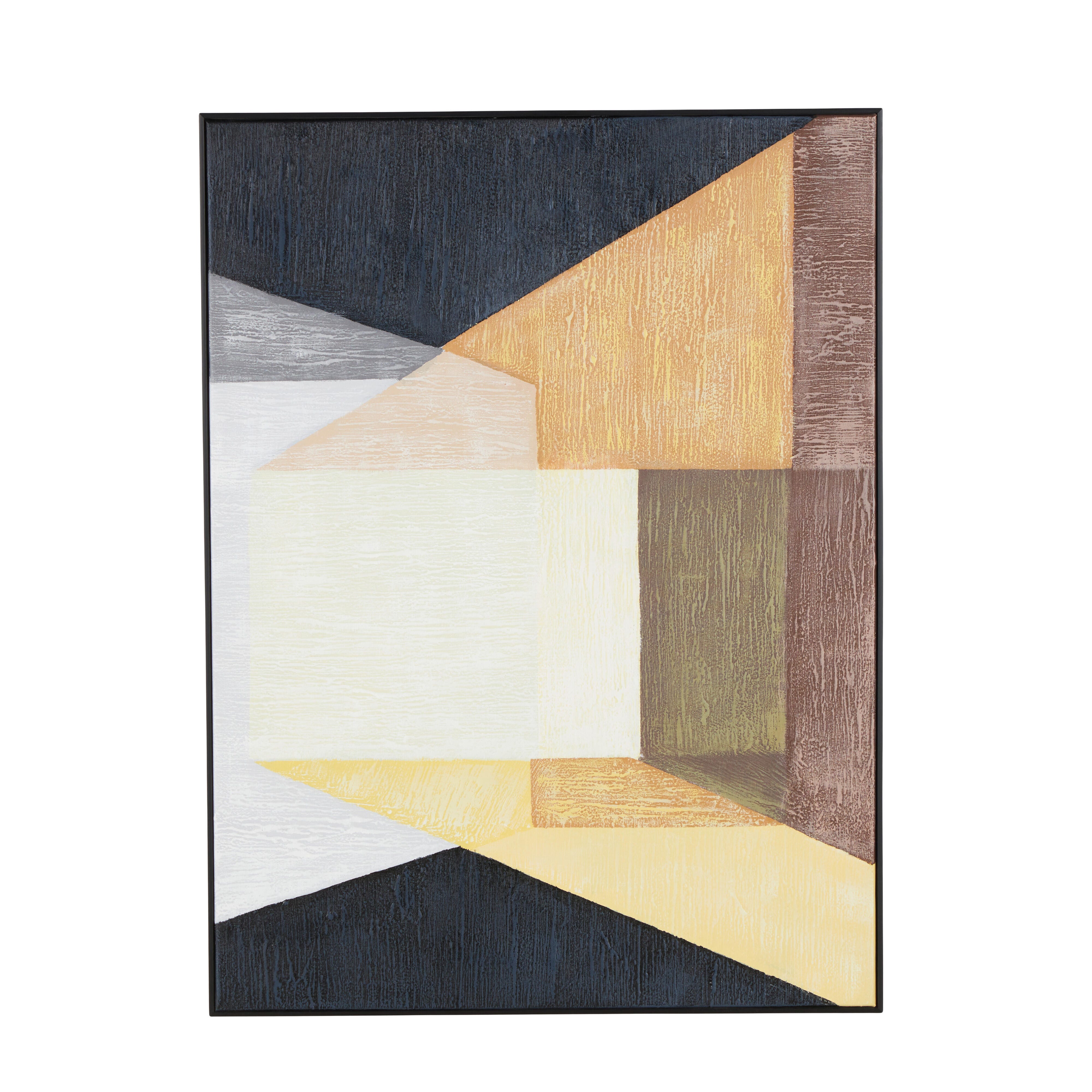 Bayberry Lane Colorblock Abstract Framed Wall Art 30" x 39", , large