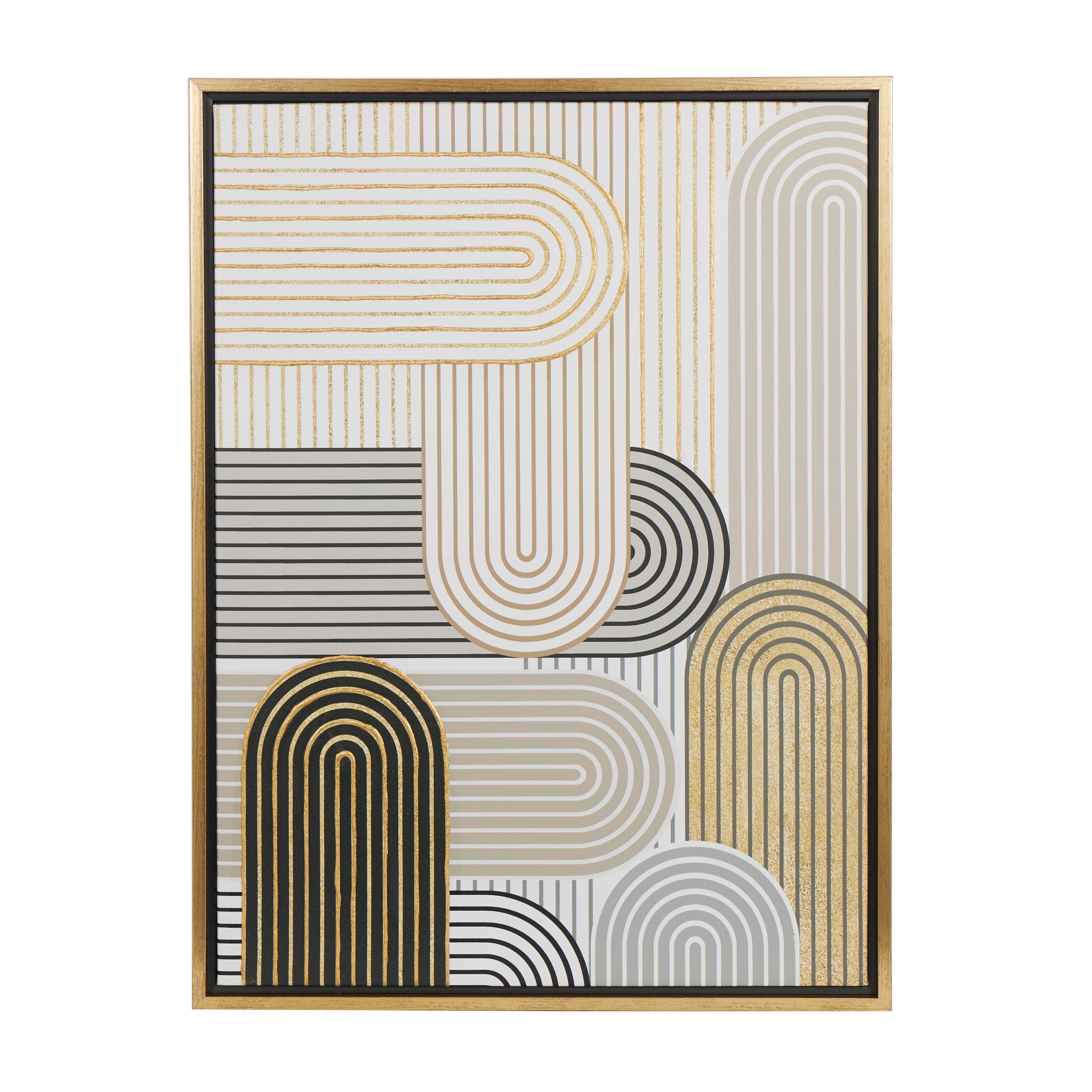 The Novogratz Arched Abstract Framed Wall Art 24" x 32", , large