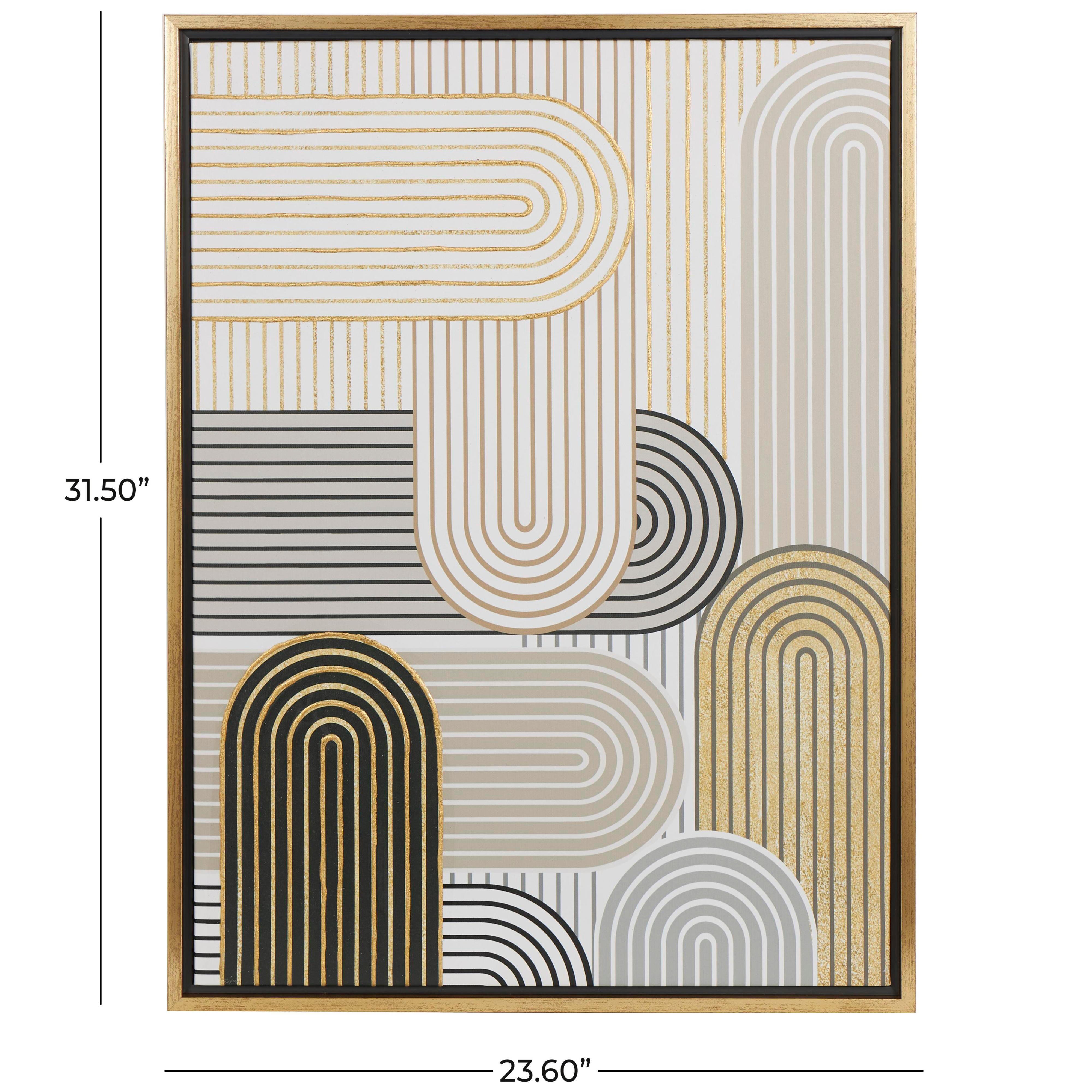The Novogratz Arched Abstract Framed Wall Art 24" x 32", , large