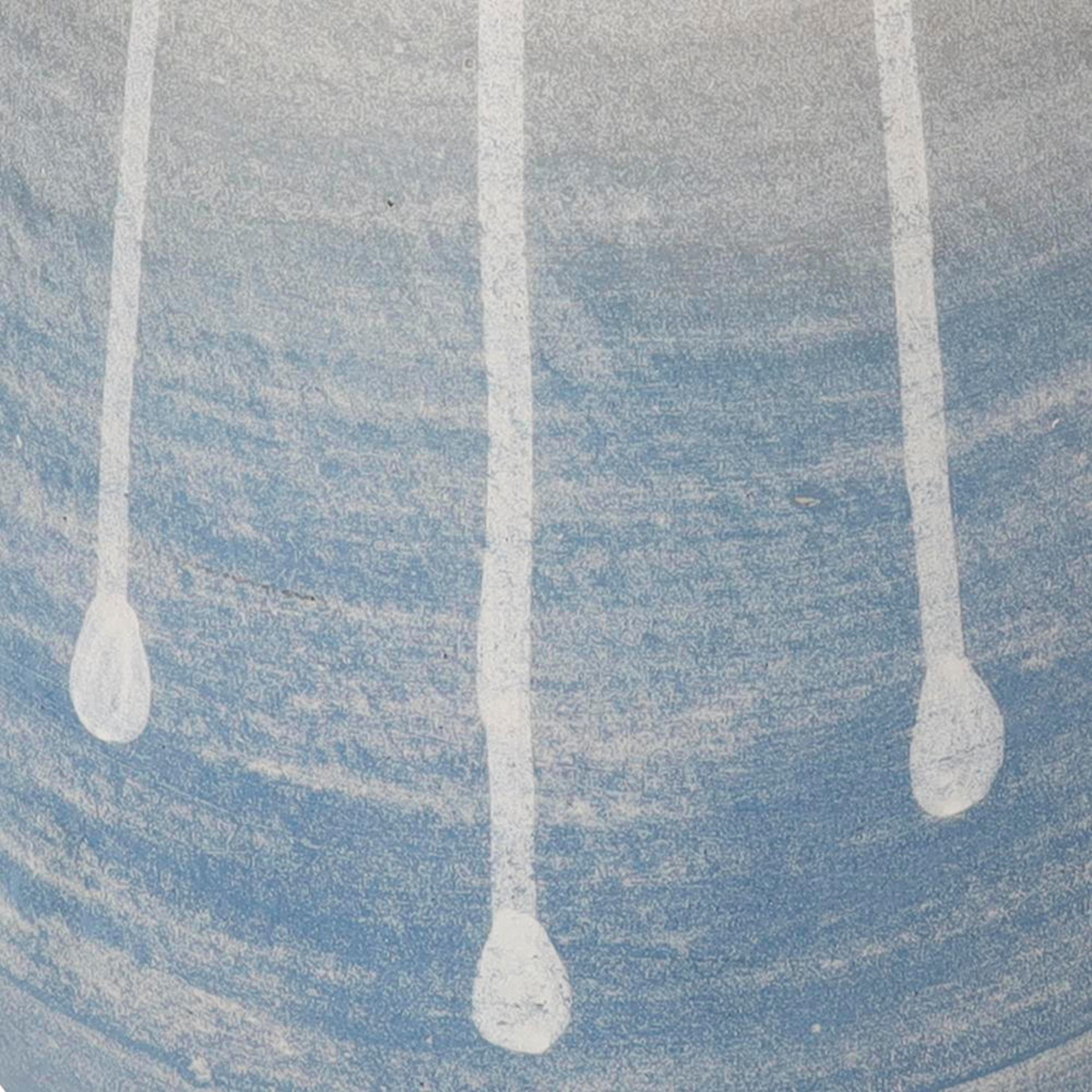 Bayberry Lane Abstract Ombre Drip Vase, Blue, large