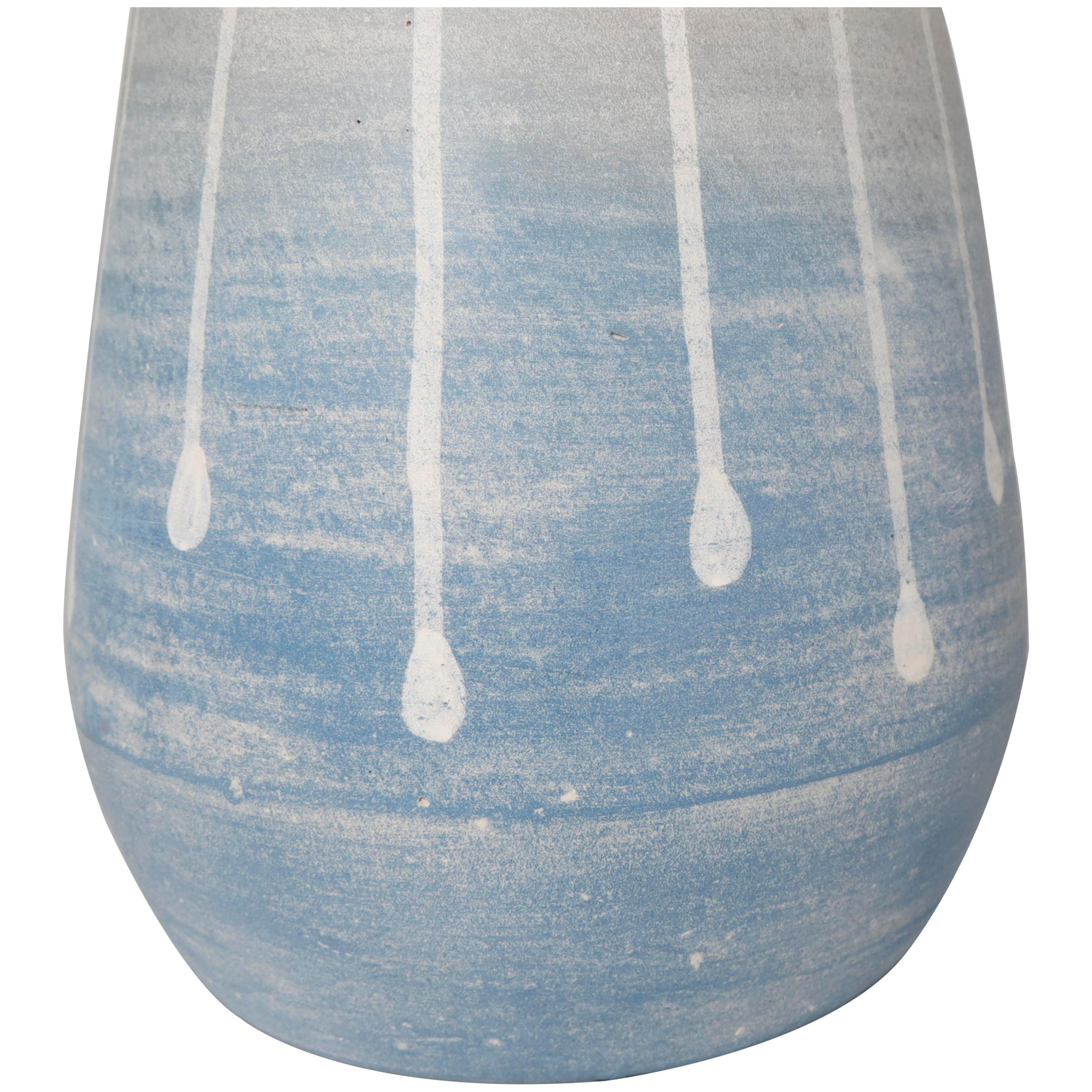 Bayberry Lane Abstract Ombre Drip Vase, Blue, large