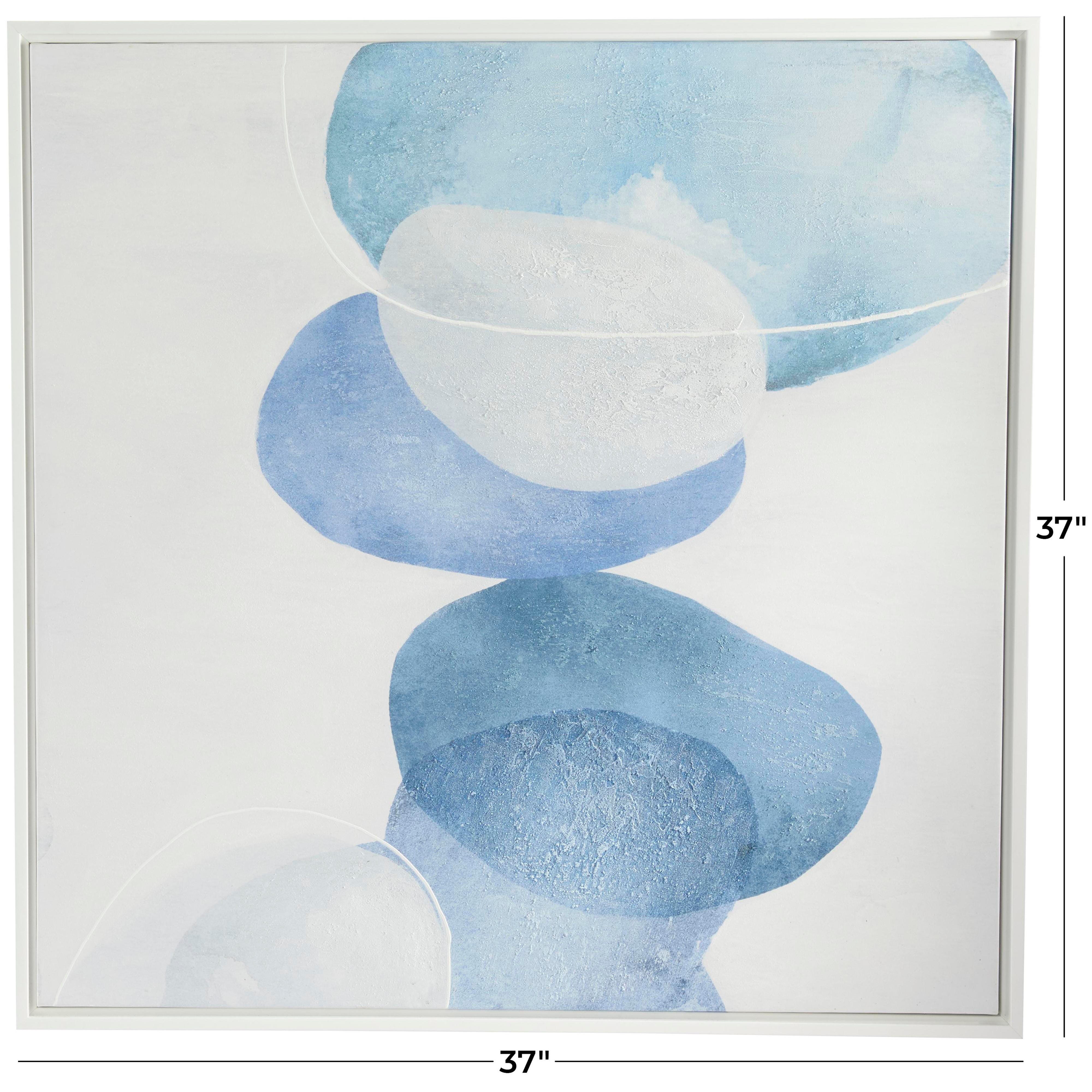 Bayberry Lane Overlapping Circle Abstract Framed Wall Art 37" x 37", , large