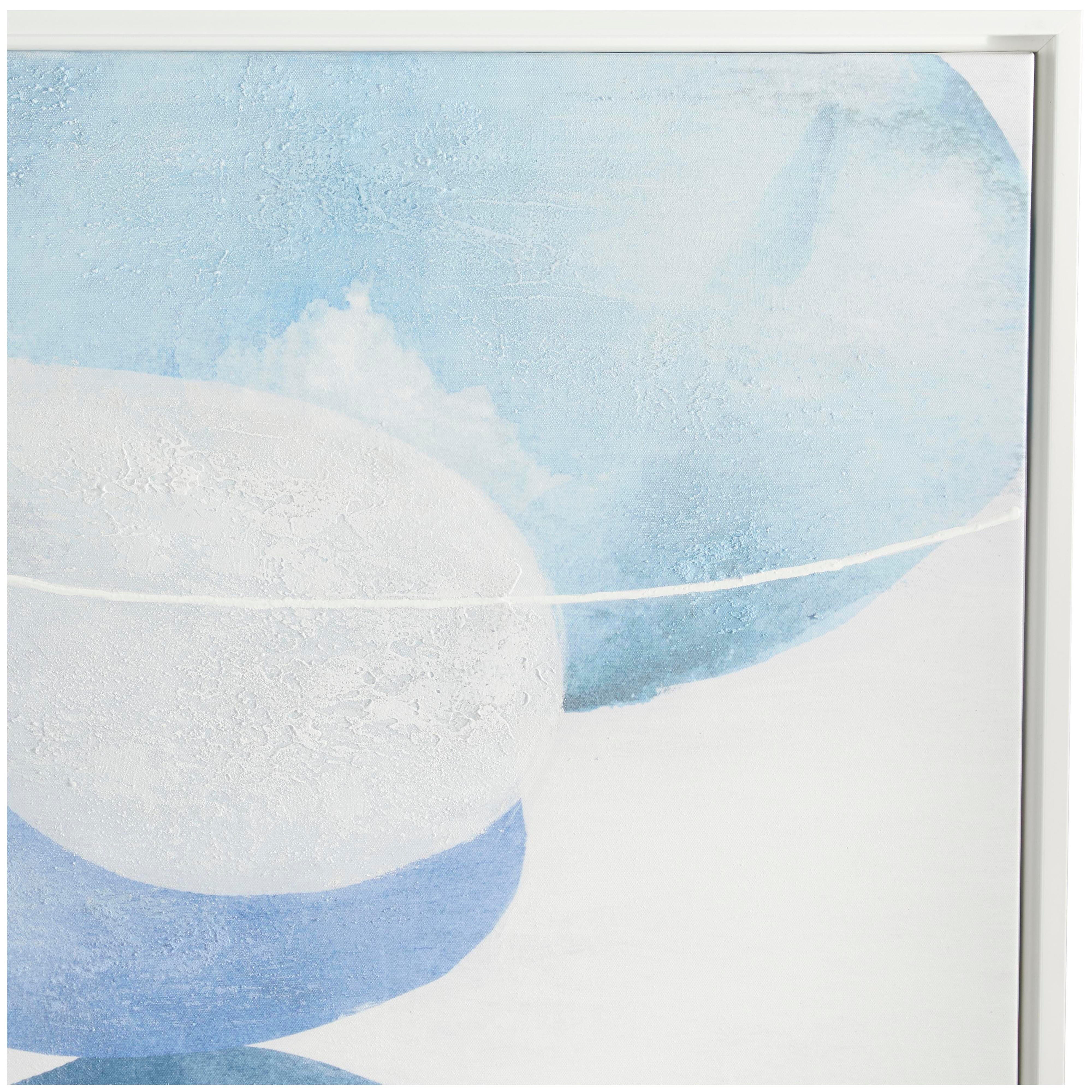 Bayberry Lane Overlapping Circle Abstract Framed Wall Art 37" x 37", , large