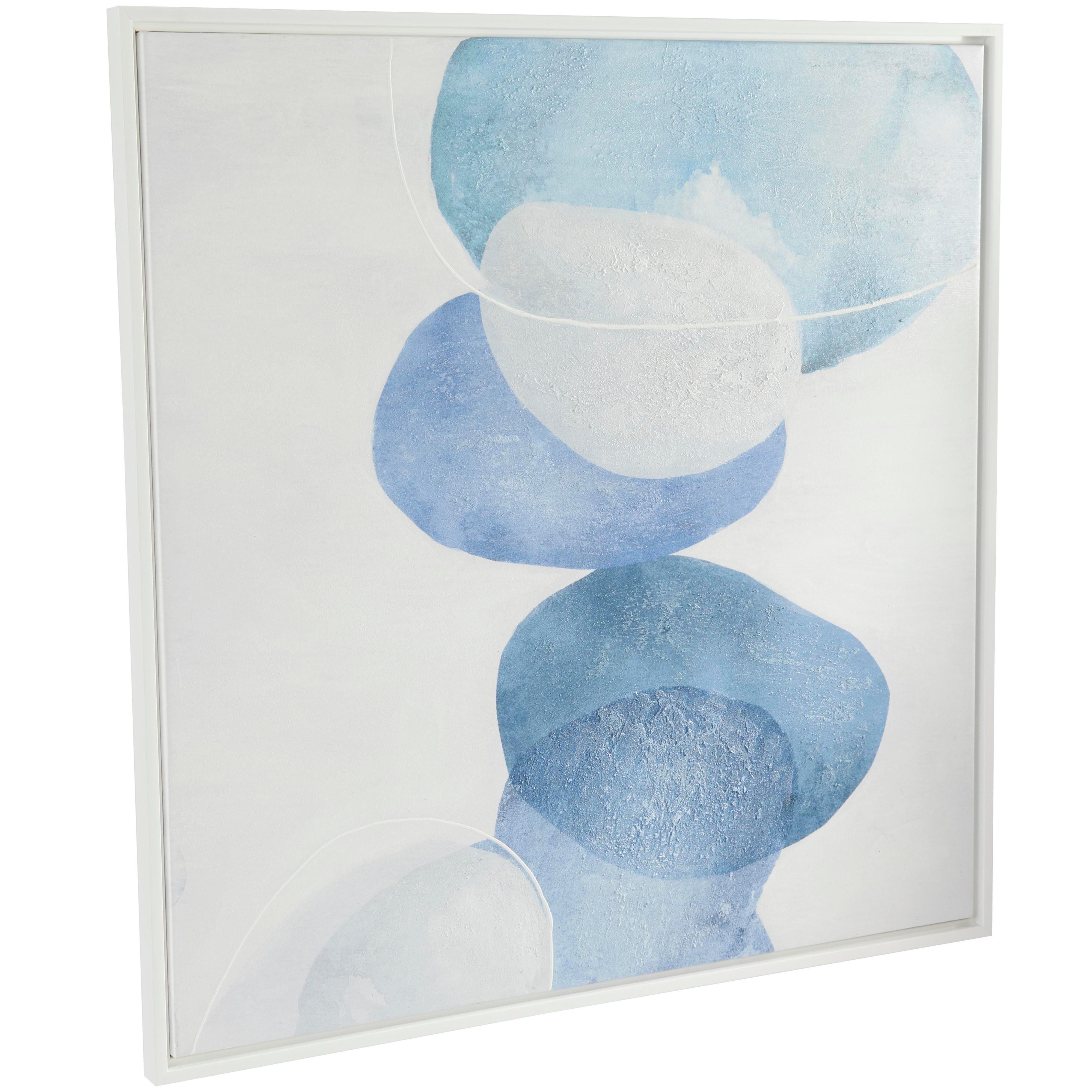 Bayberry Lane Overlapping Circle Abstract Framed Wall Art 37" x 37", , large