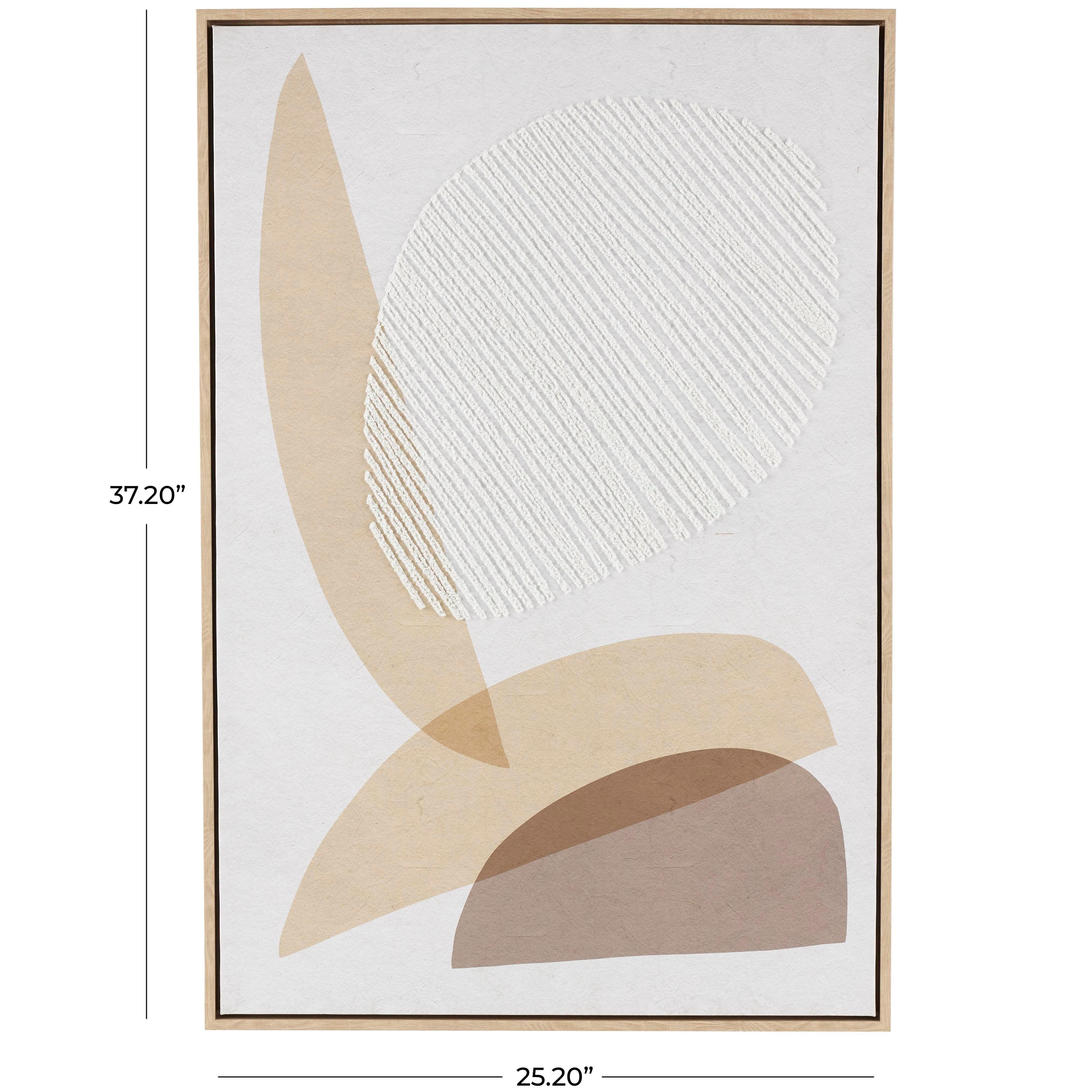 Bayberry Lane Abstract Overlapping Shapes Framed Wall Art 25" x 37 ", , large