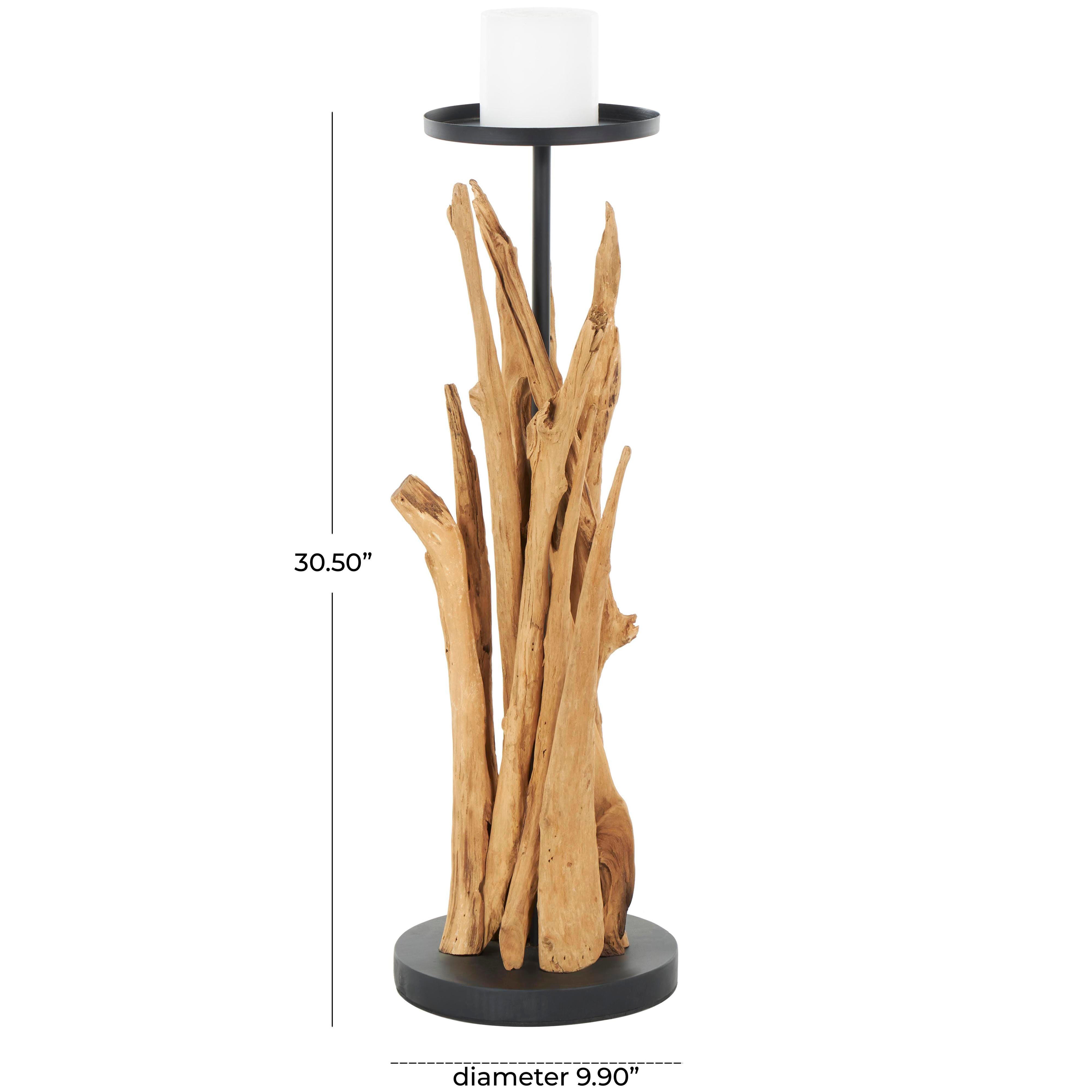 Bayberry Lane Handmade Tall Tree Branch Floor Candle Holder, , large