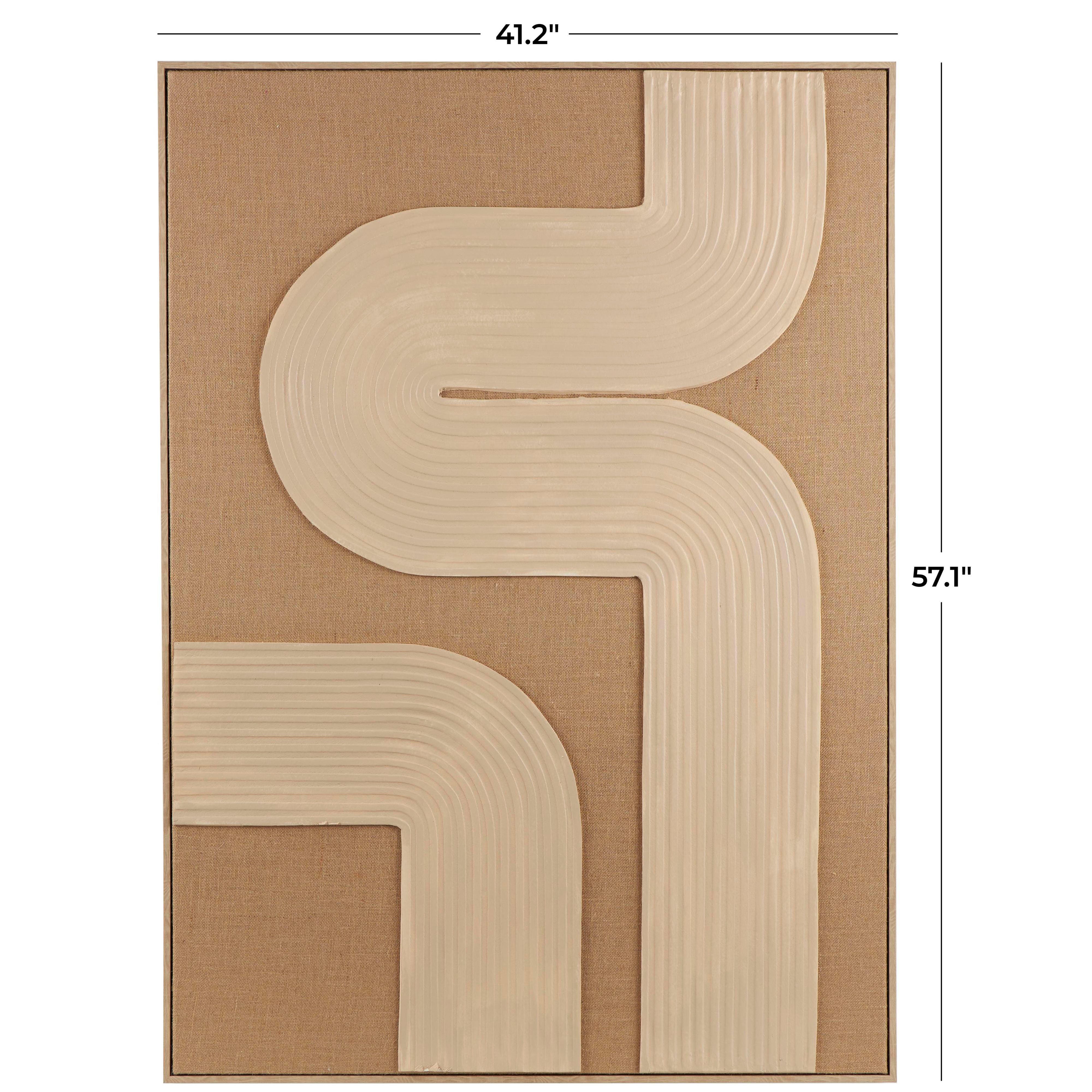 Bayberry Lane Abstract Textured Framed Wall Art 41" x 57", , large