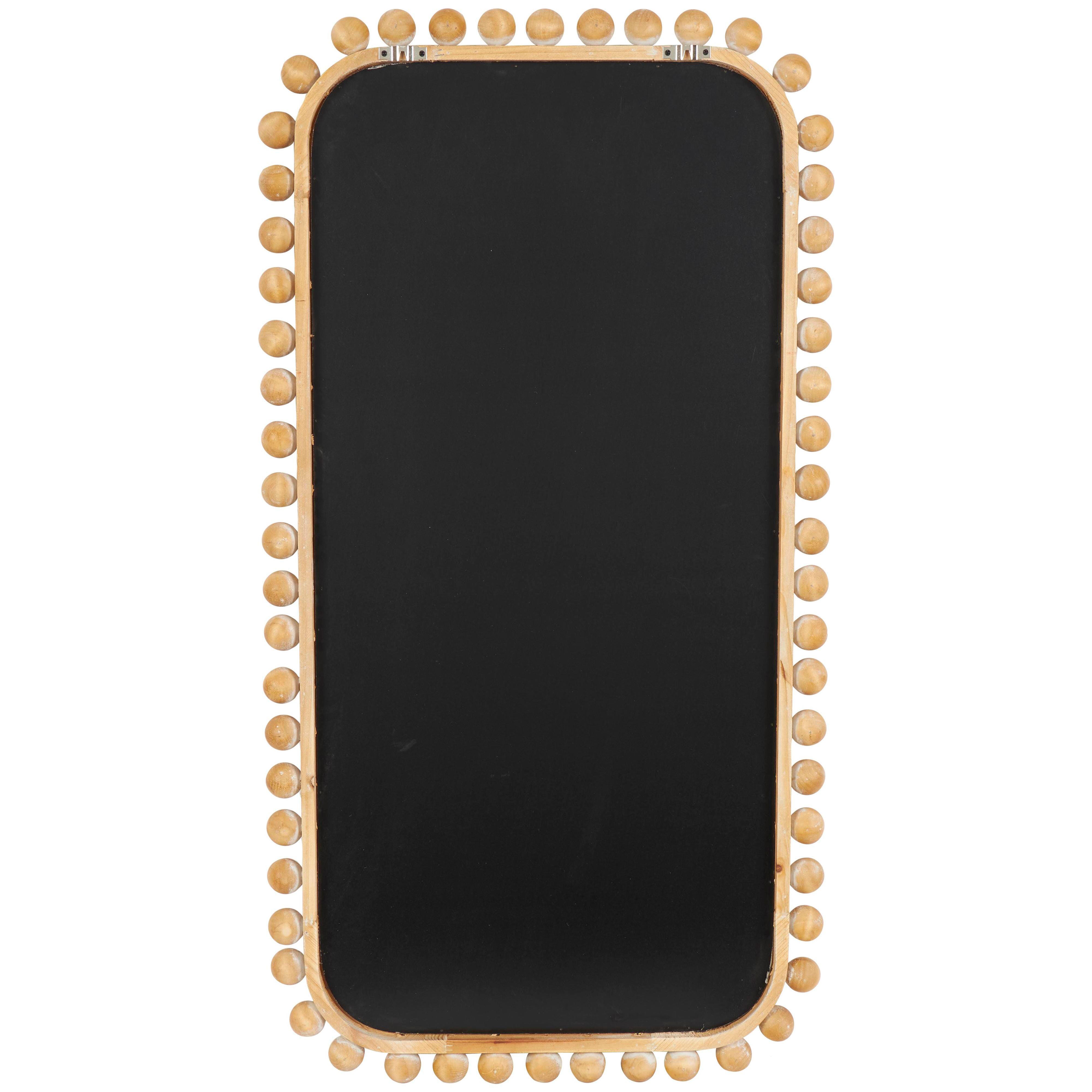 Bayberry Lane Wall Mirror with Beaded Frame, , large