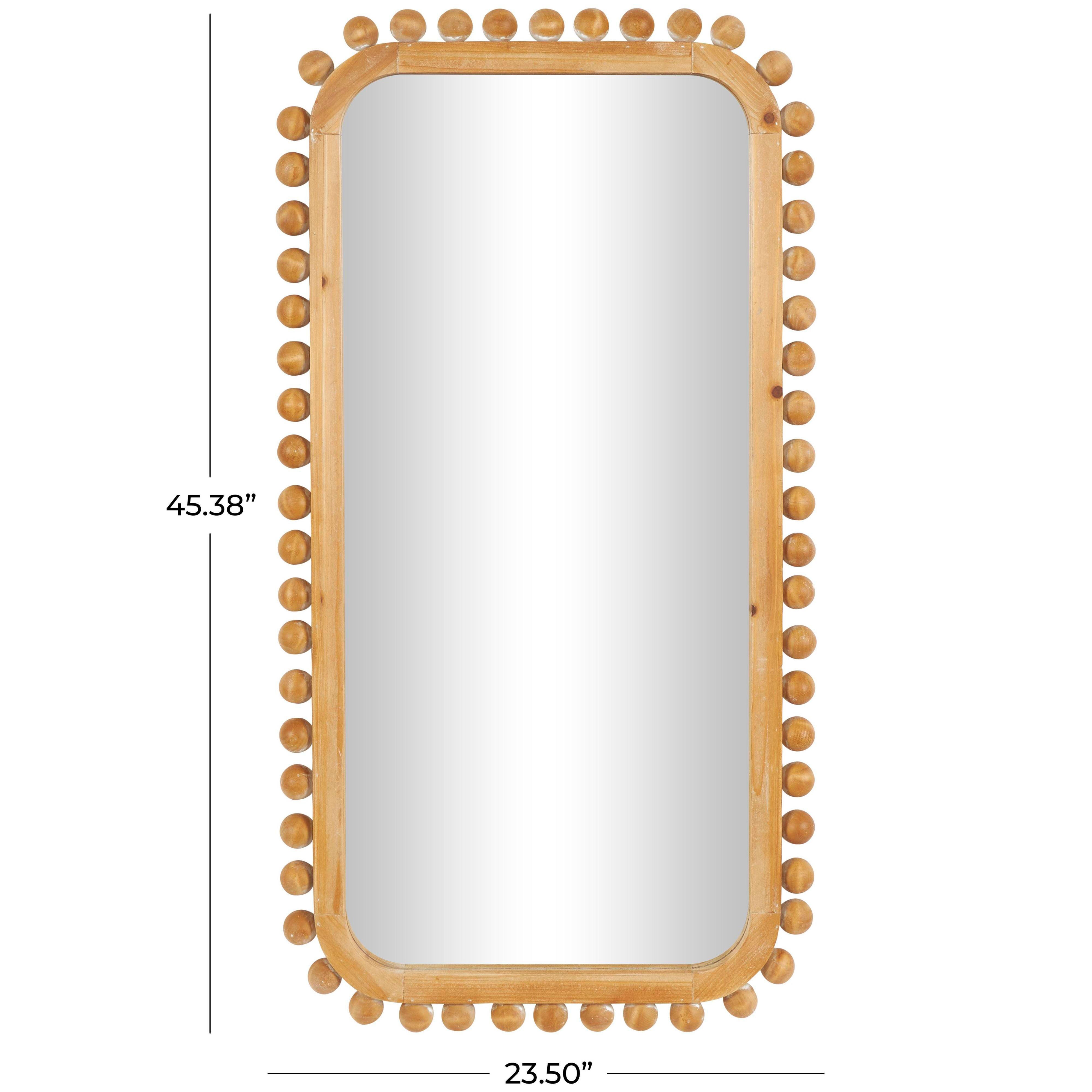 Bayberry Lane Wall Mirror with Beaded Frame, , large