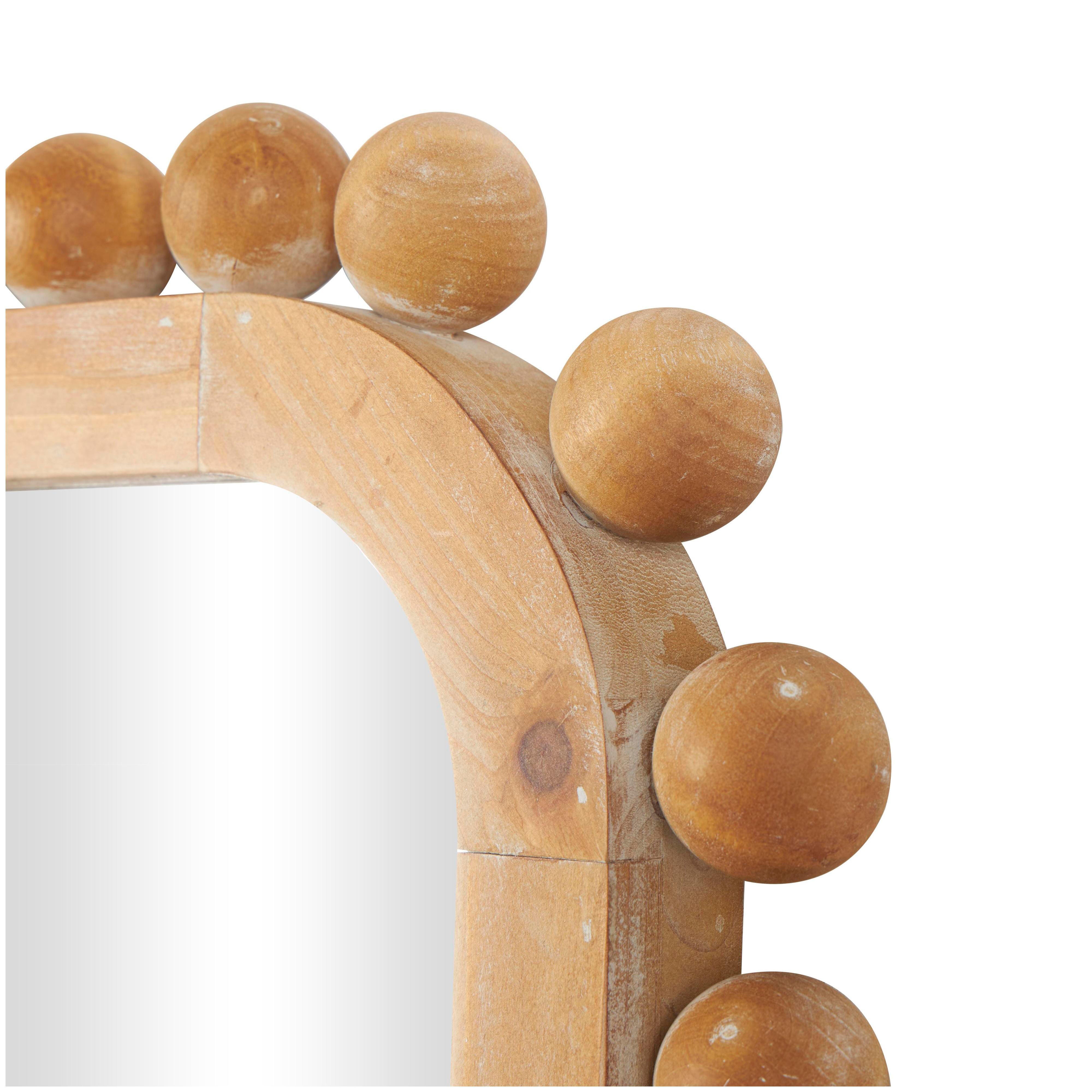 Bayberry Lane Wall Mirror with Beaded Frame, , large