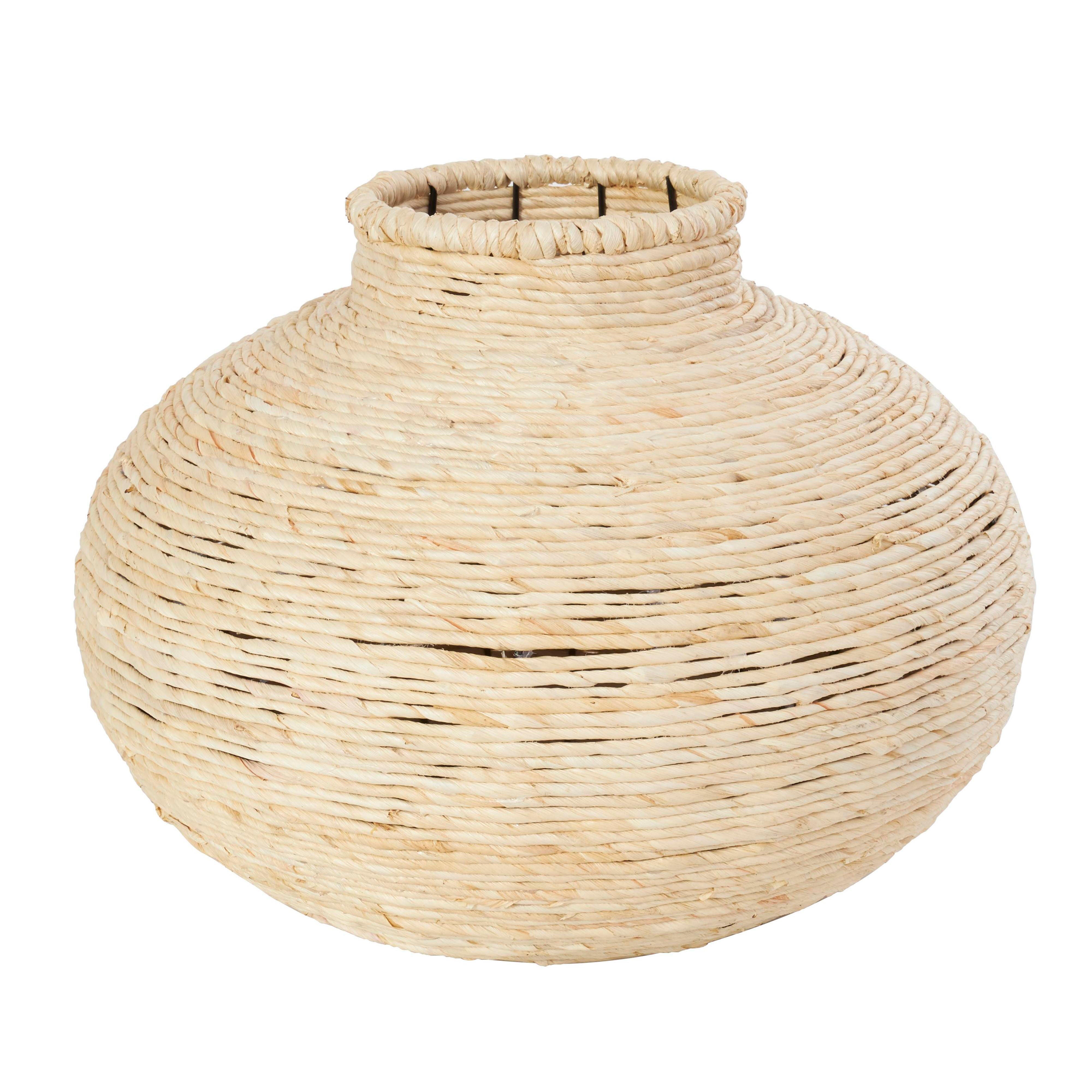 Bayberry Lane Seagrass Wrapped Vase, Beige, large