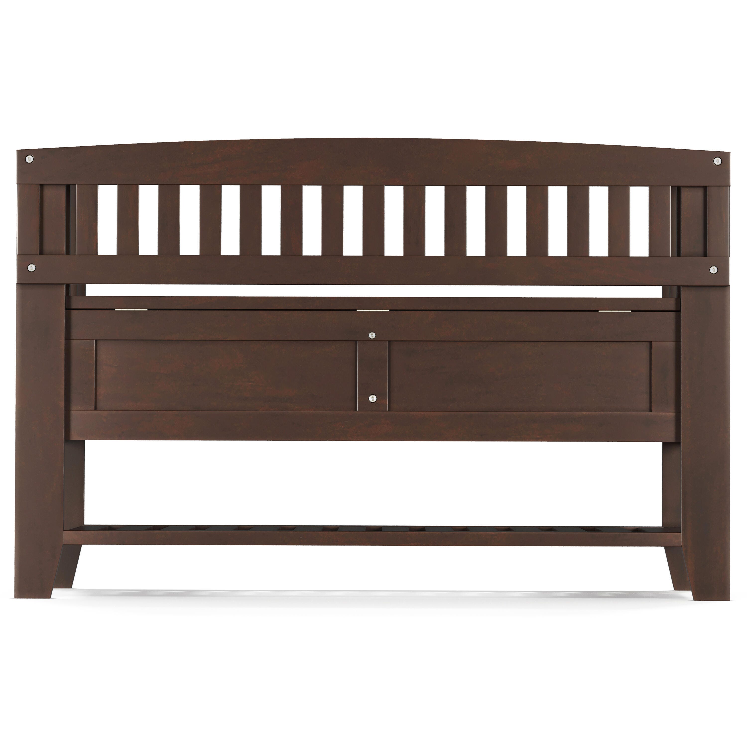 Simpli Home Acadian Entryway Storage Bench with Shelf, , large