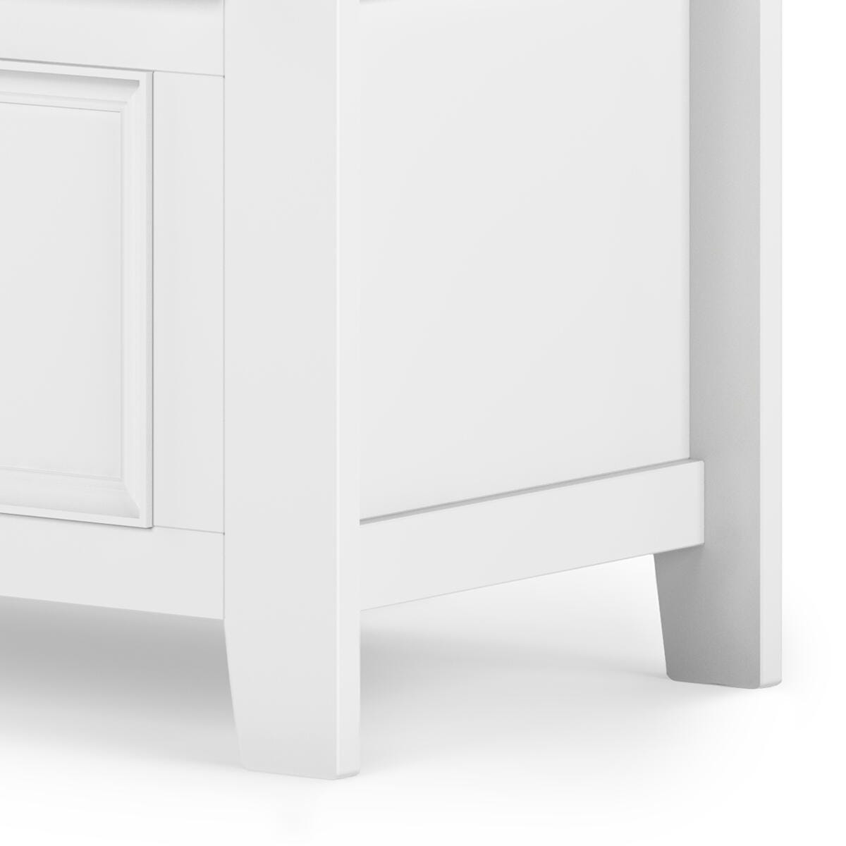 Simpli Home Amherst Small Entryway Storage Bench, White, large