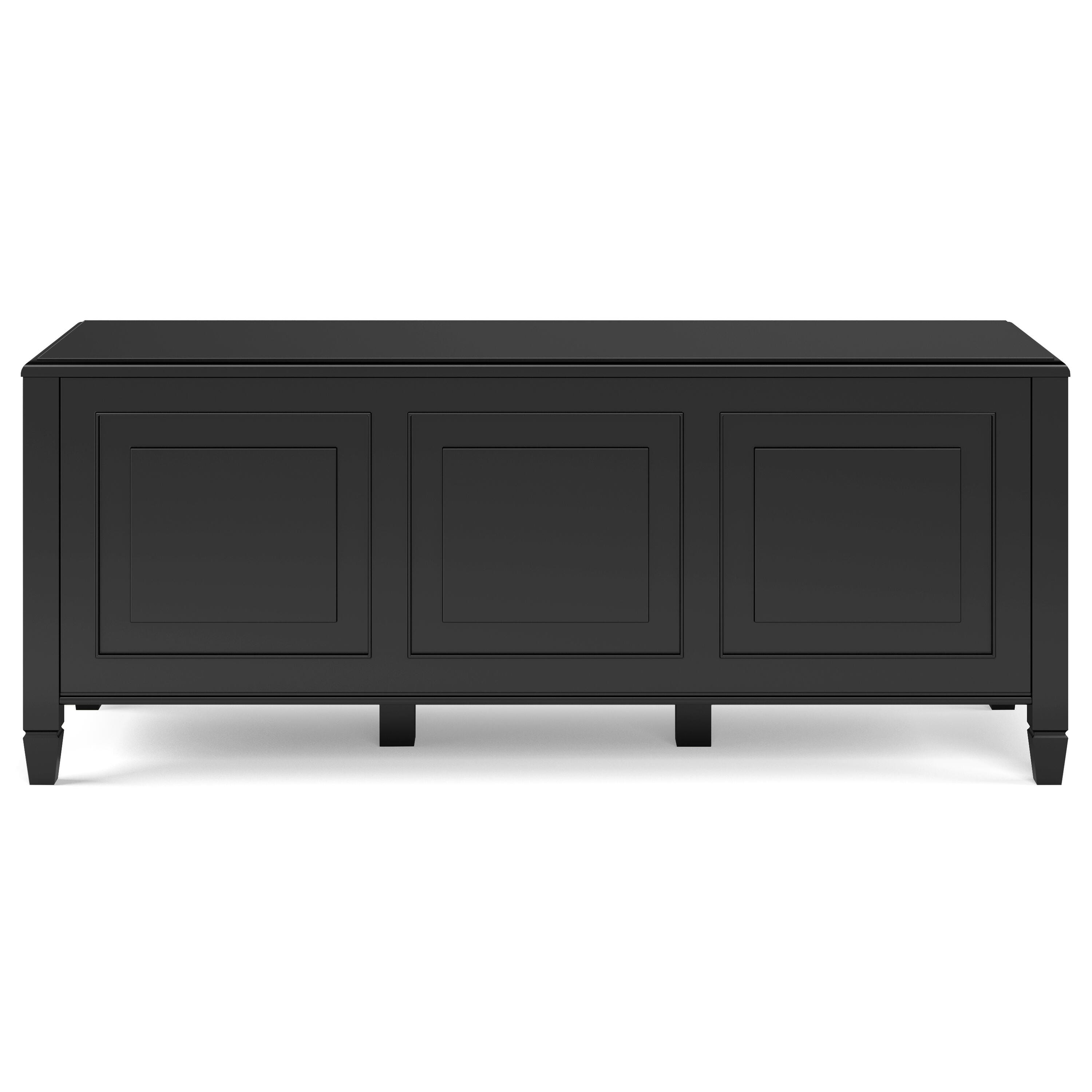 Simpli Home Connaught Storage Bench Trunk, Black, large