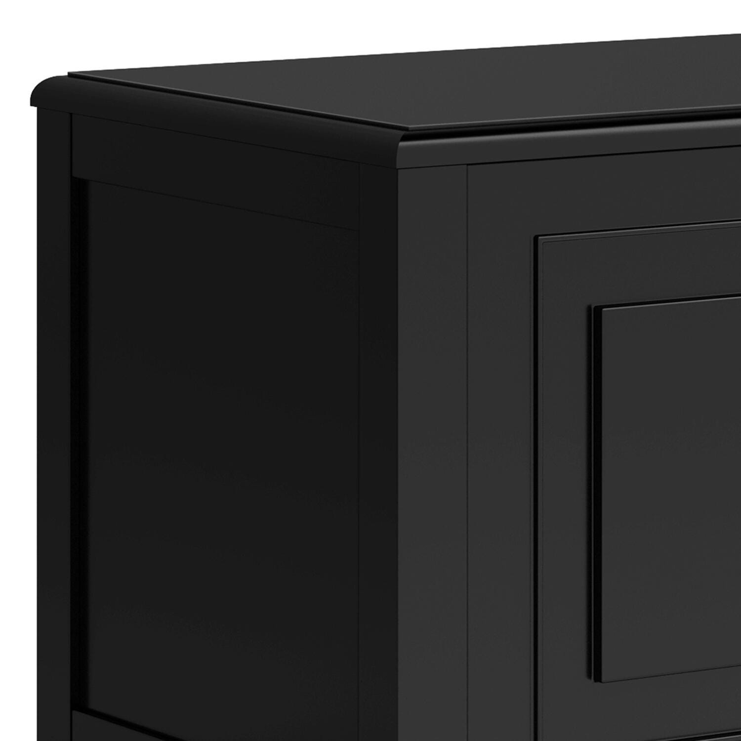 Simpli Home Connaught Storage Bench Trunk, Black, large
