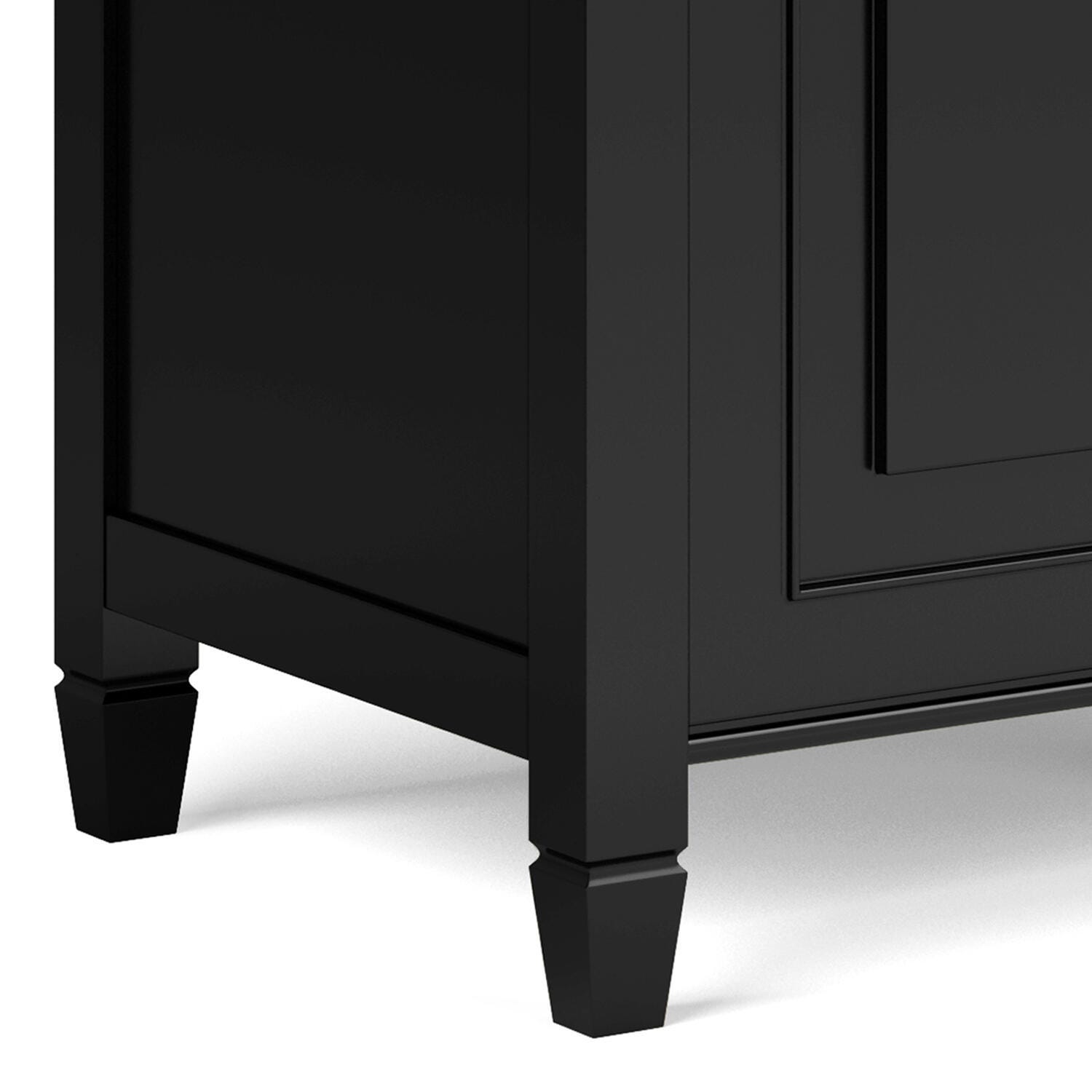 Simpli Home Connaught Storage Bench Trunk, Black, large
