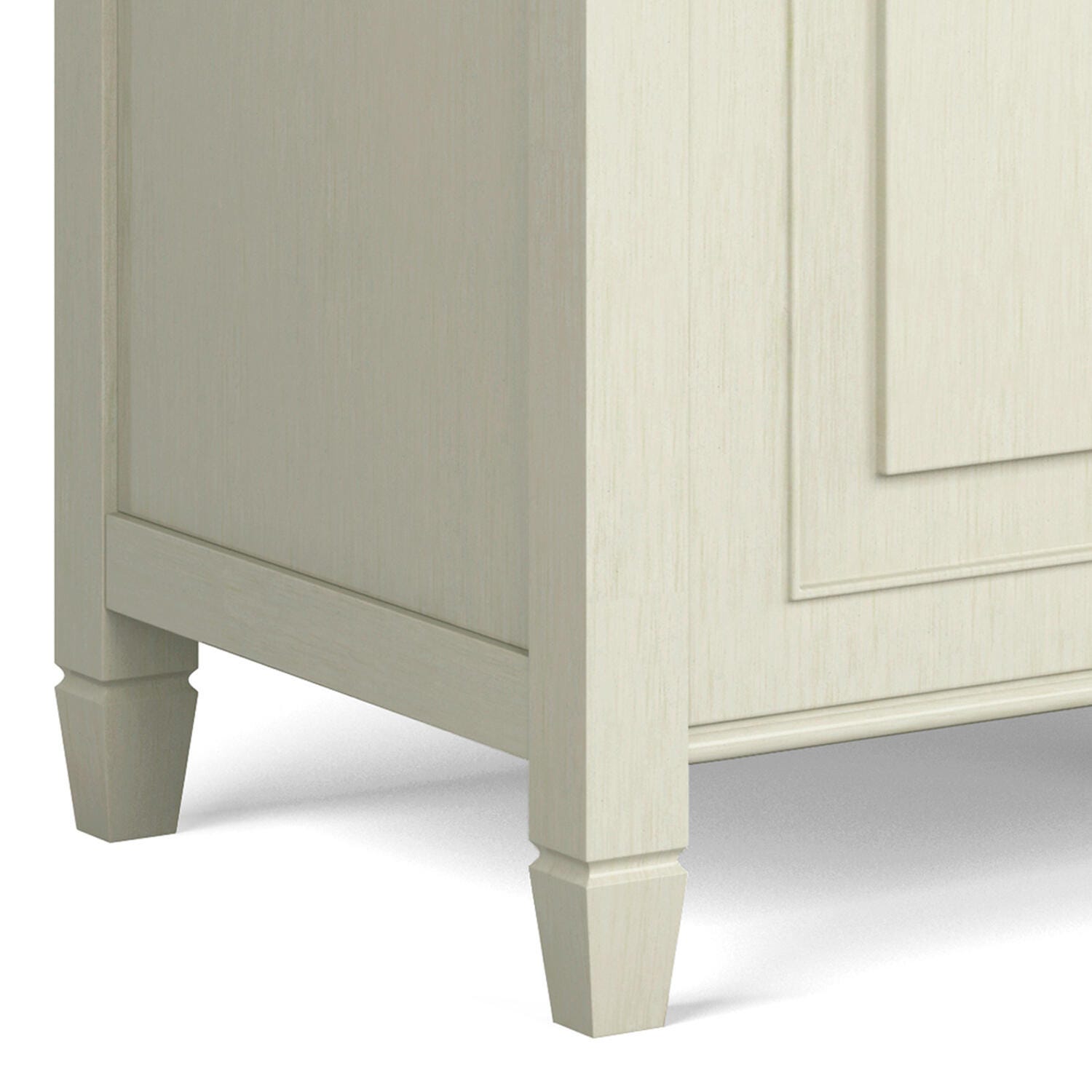 Simpli Home Connaught Storage Bench Trunk, Antique White, large