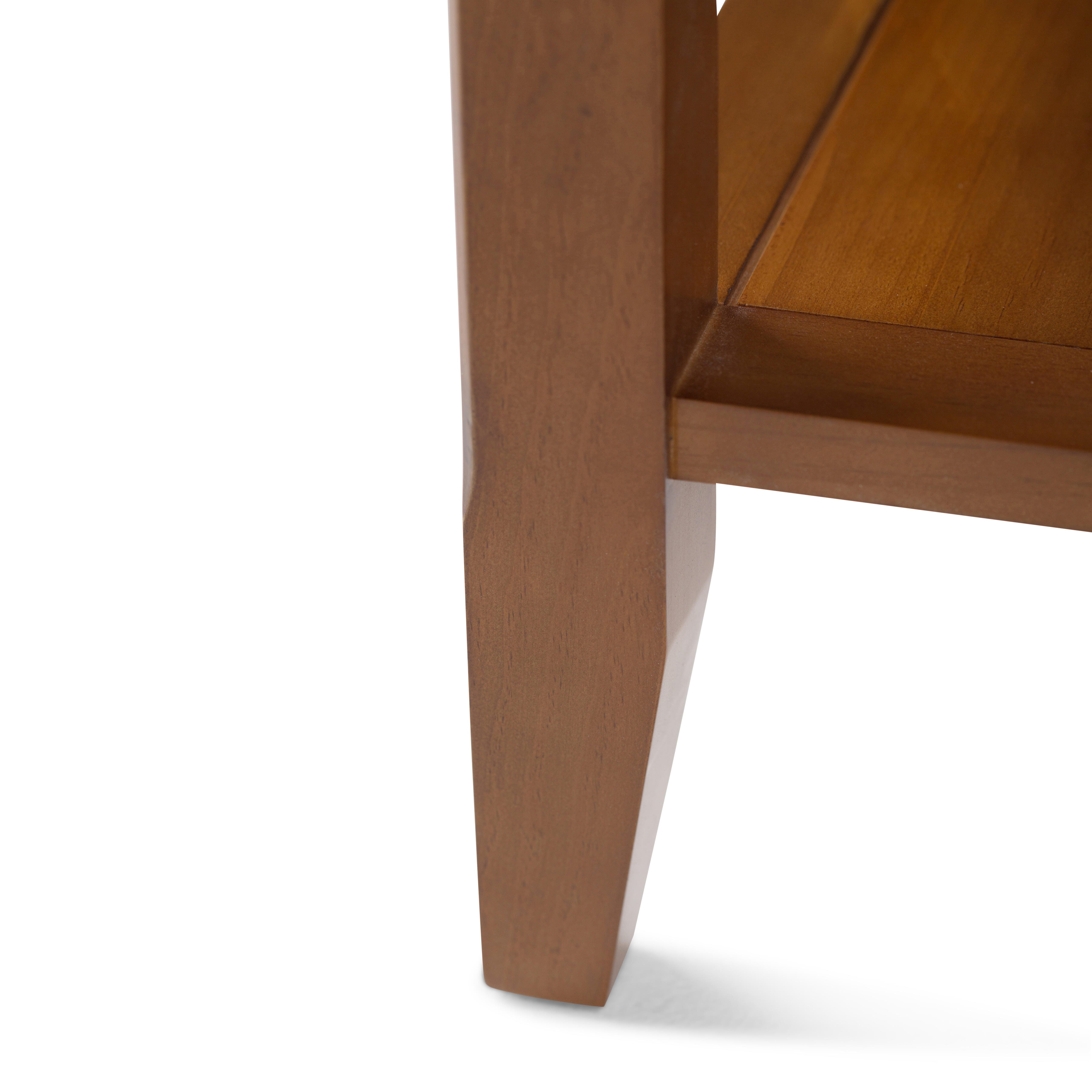 Simpli Home Acadian End Table, Light Golden Brown, large