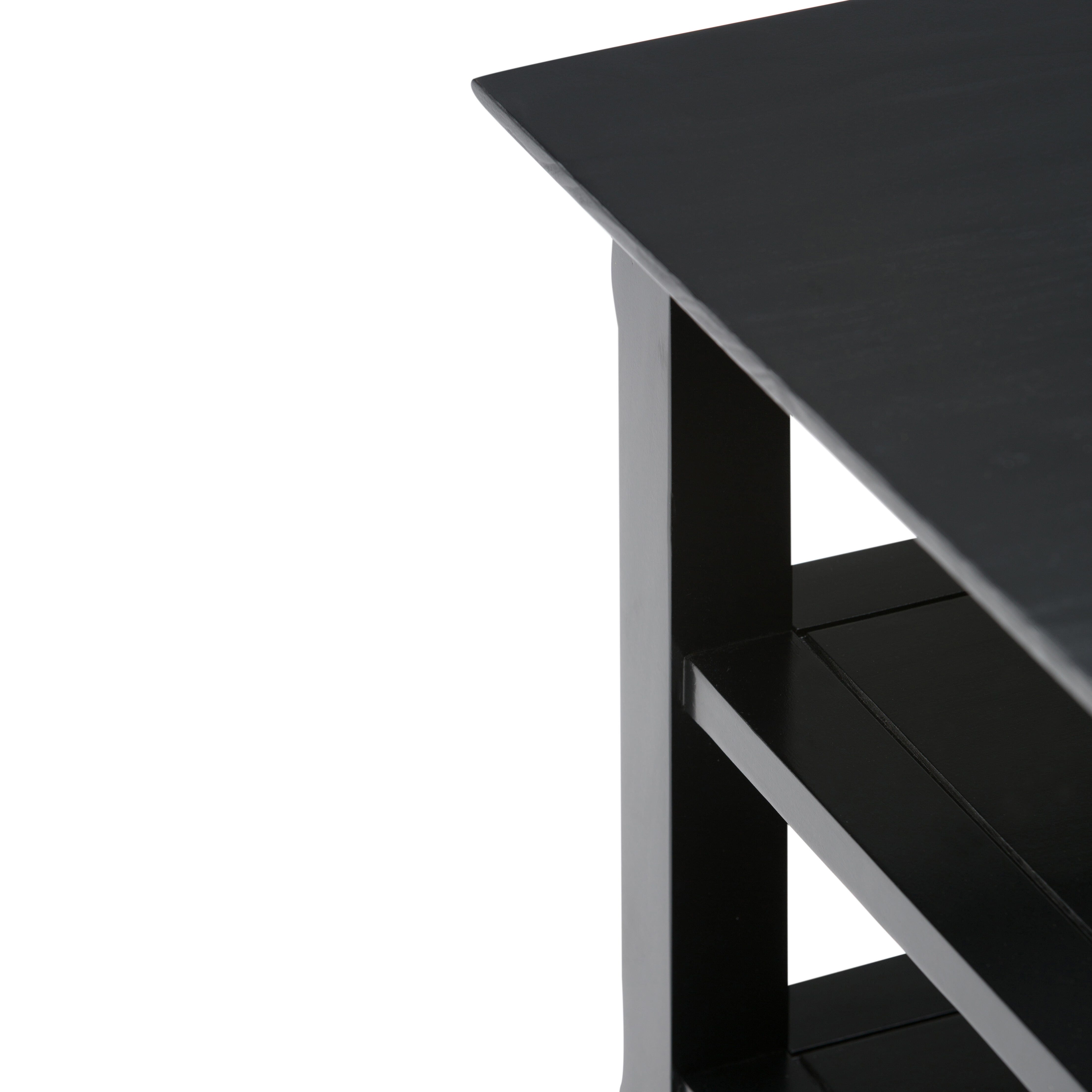 Simpli Home Acadian End Table, Black, large