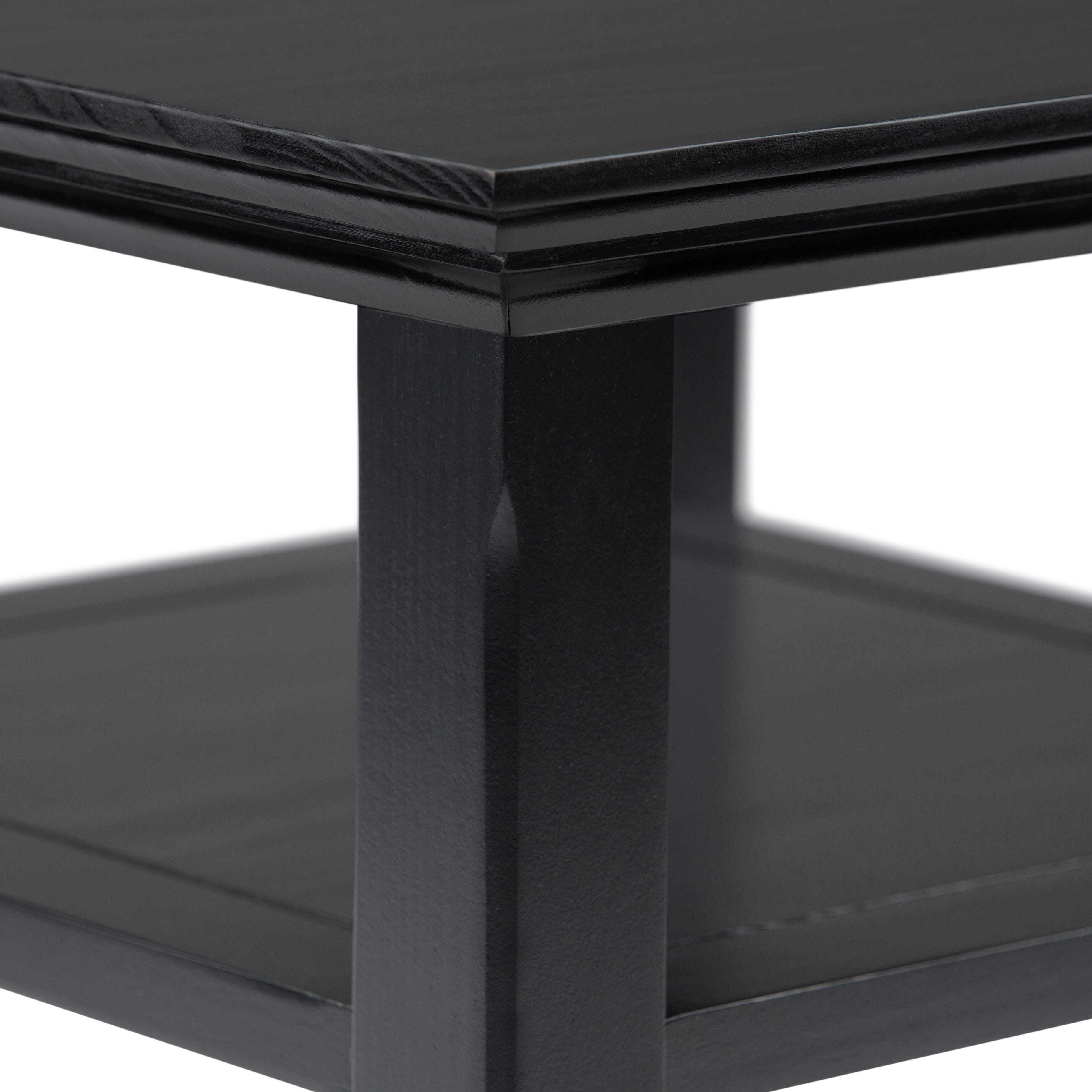 Simpli Home Acadian End Table, Black, large