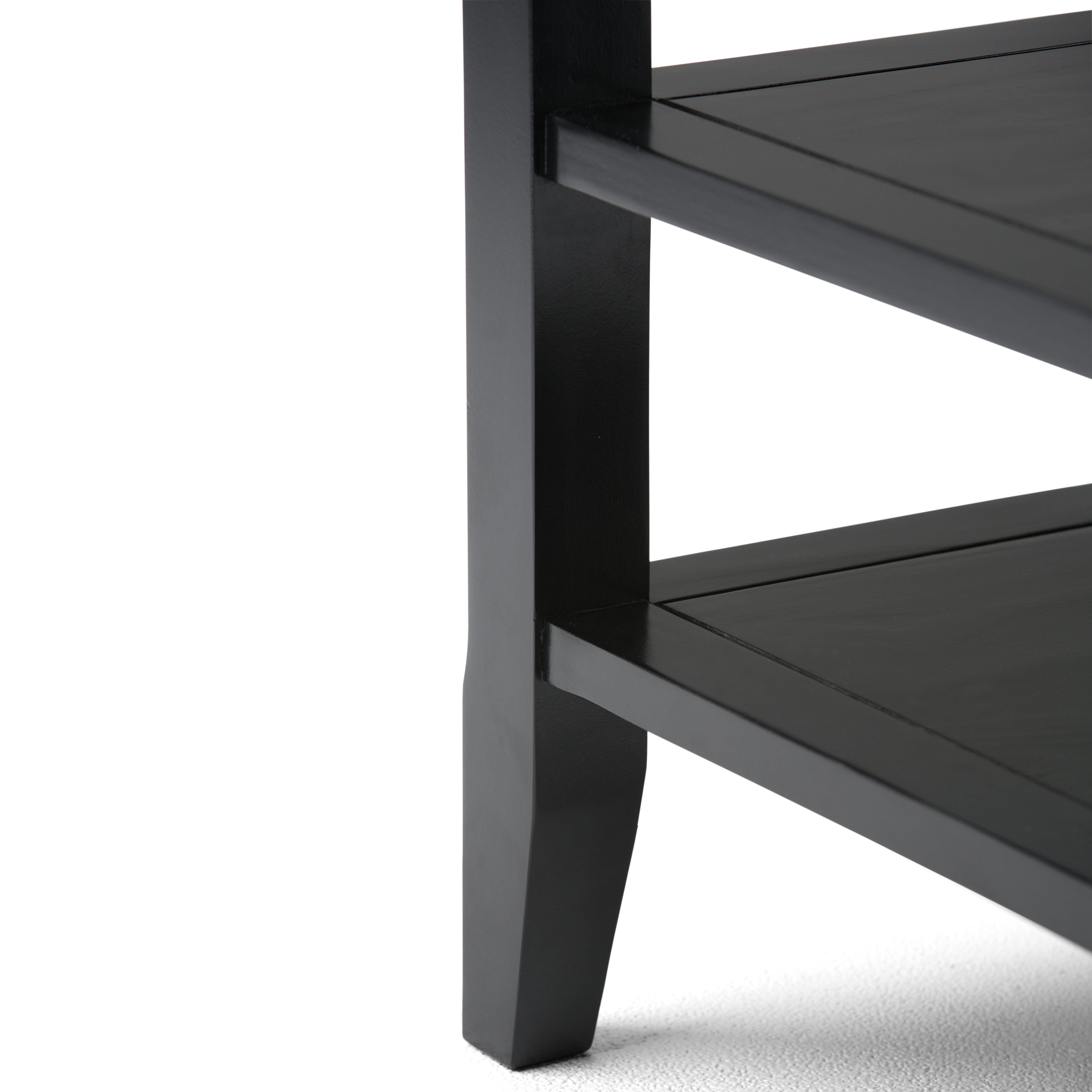 Simpli Home Acadian End Table, Black, large
