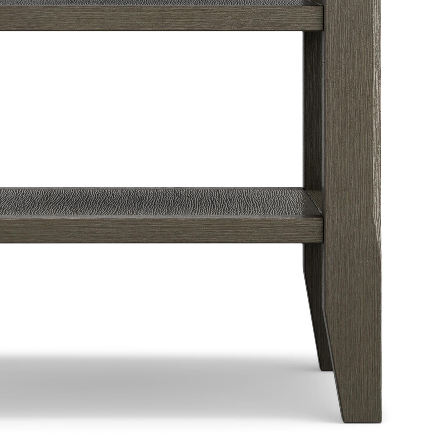 Simpli Home Acadian End Table, Farmhouse Gray, large