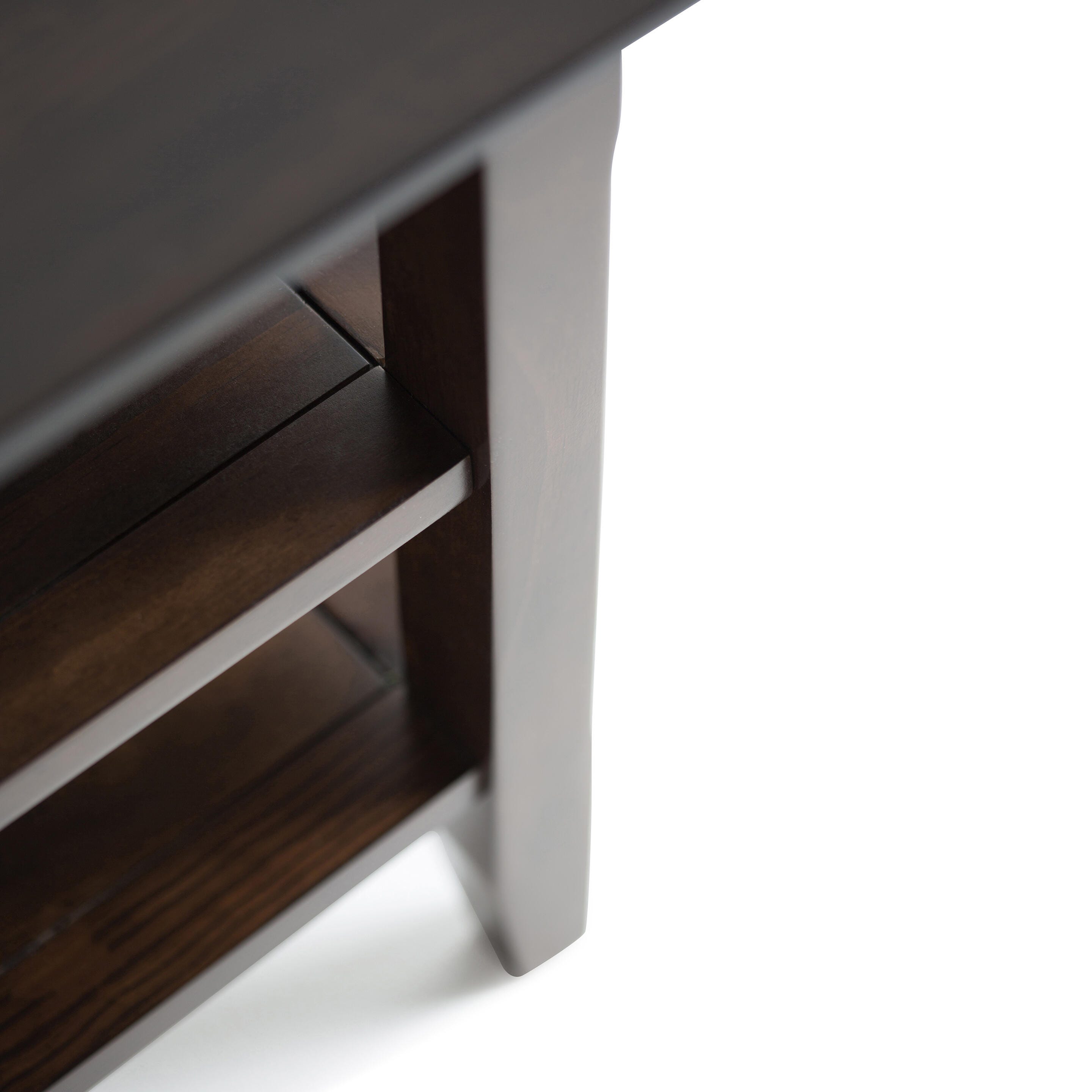 Simpli Home Acadian End Table, Brunette Brown, large