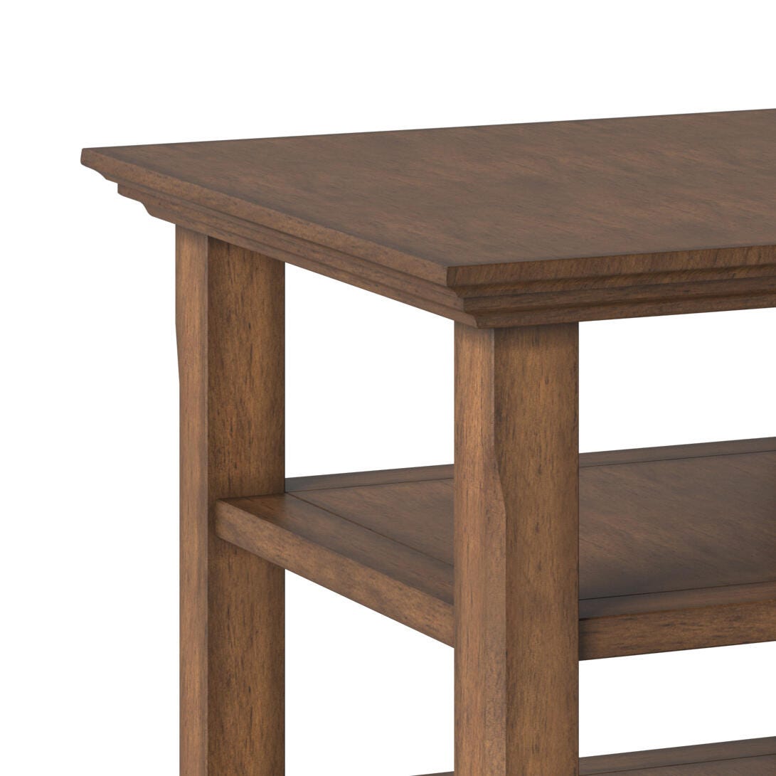 Simpli Home Acadian End Table, Rustic Natural Aged Brown, large