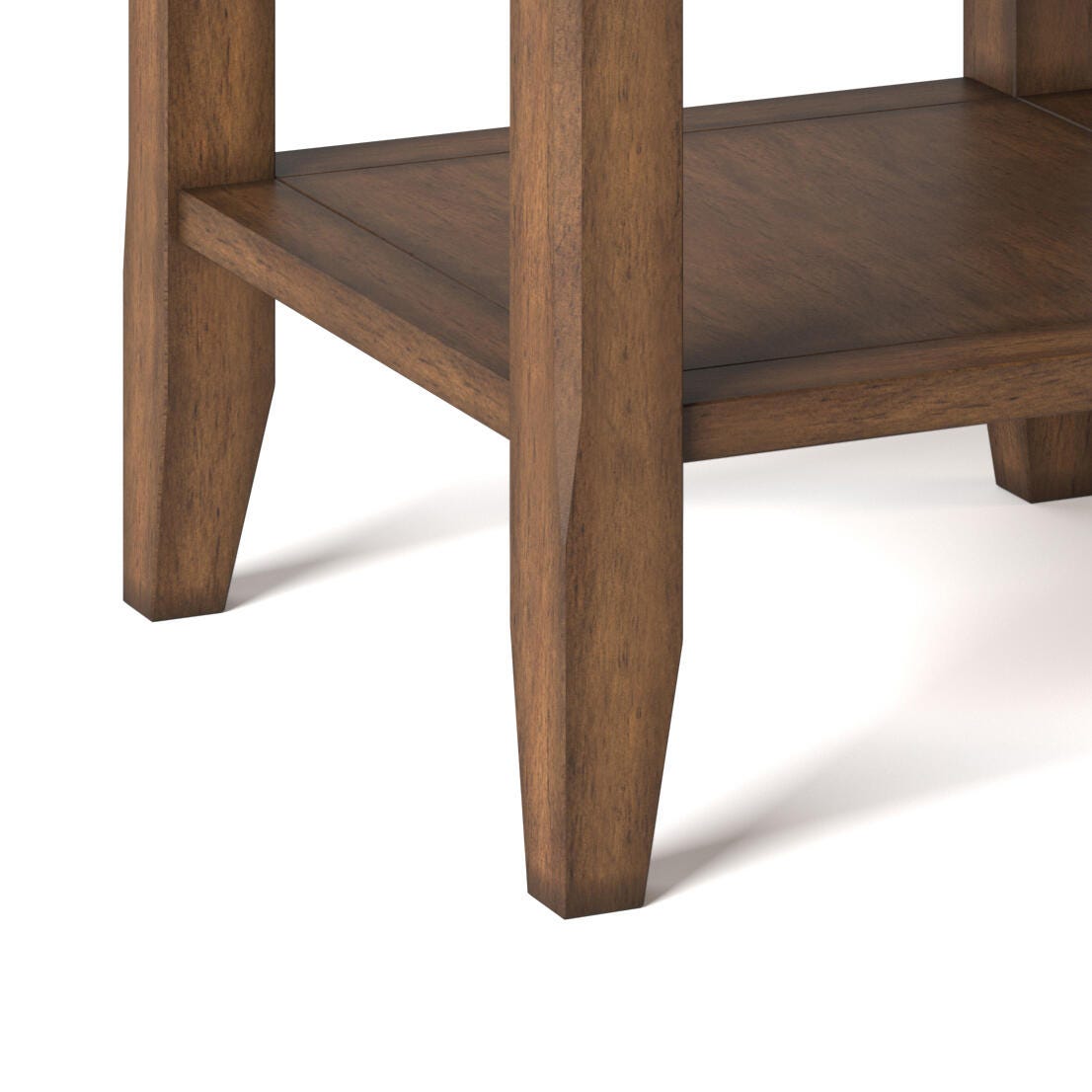 Simpli Home Acadian End Table, Rustic Natural Aged Brown, large