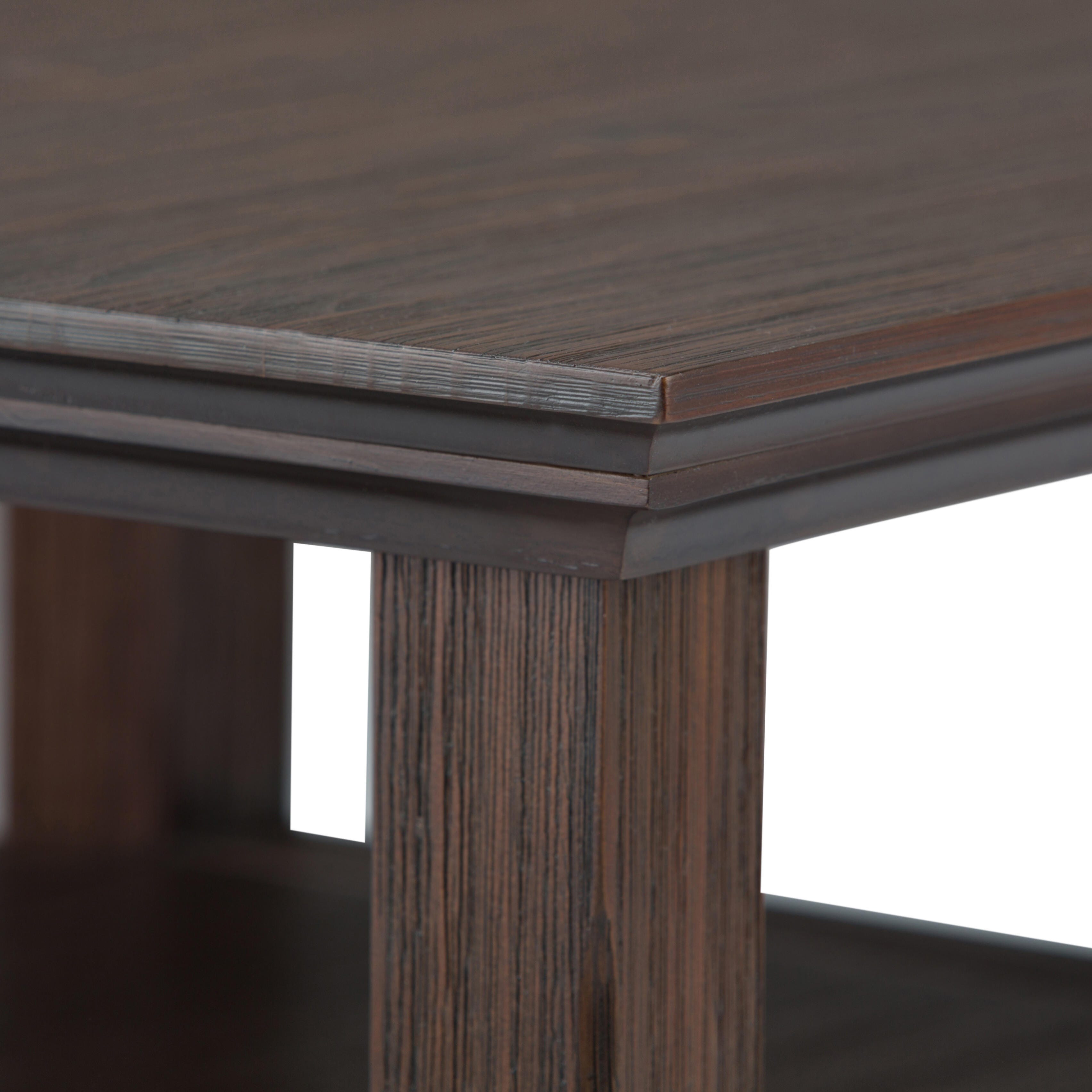 Simpli Home Acadian End Table, Farmhouse Brown, large
