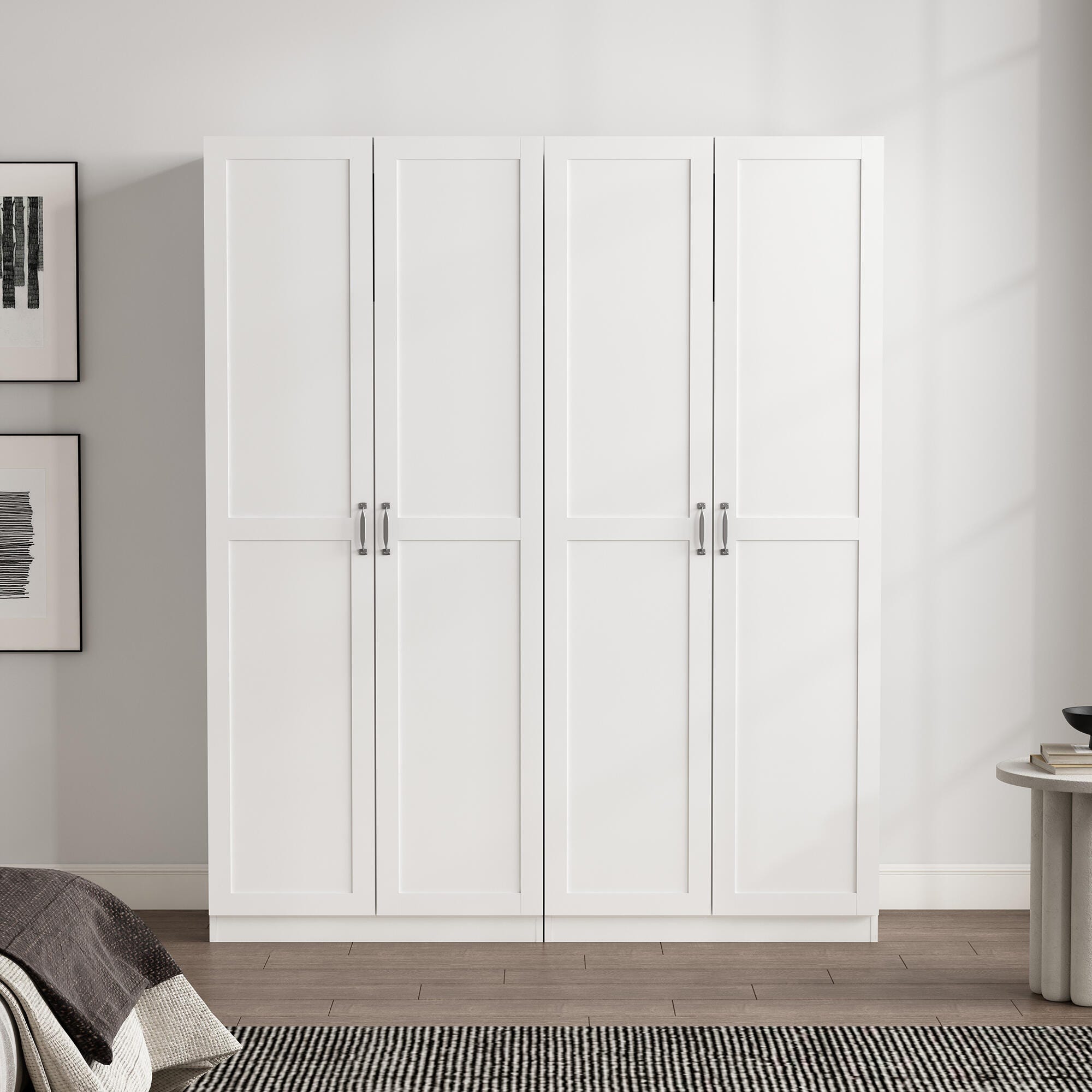 Manhattan Comfort Cornelia Storage Closet 59" Width, White, rollover