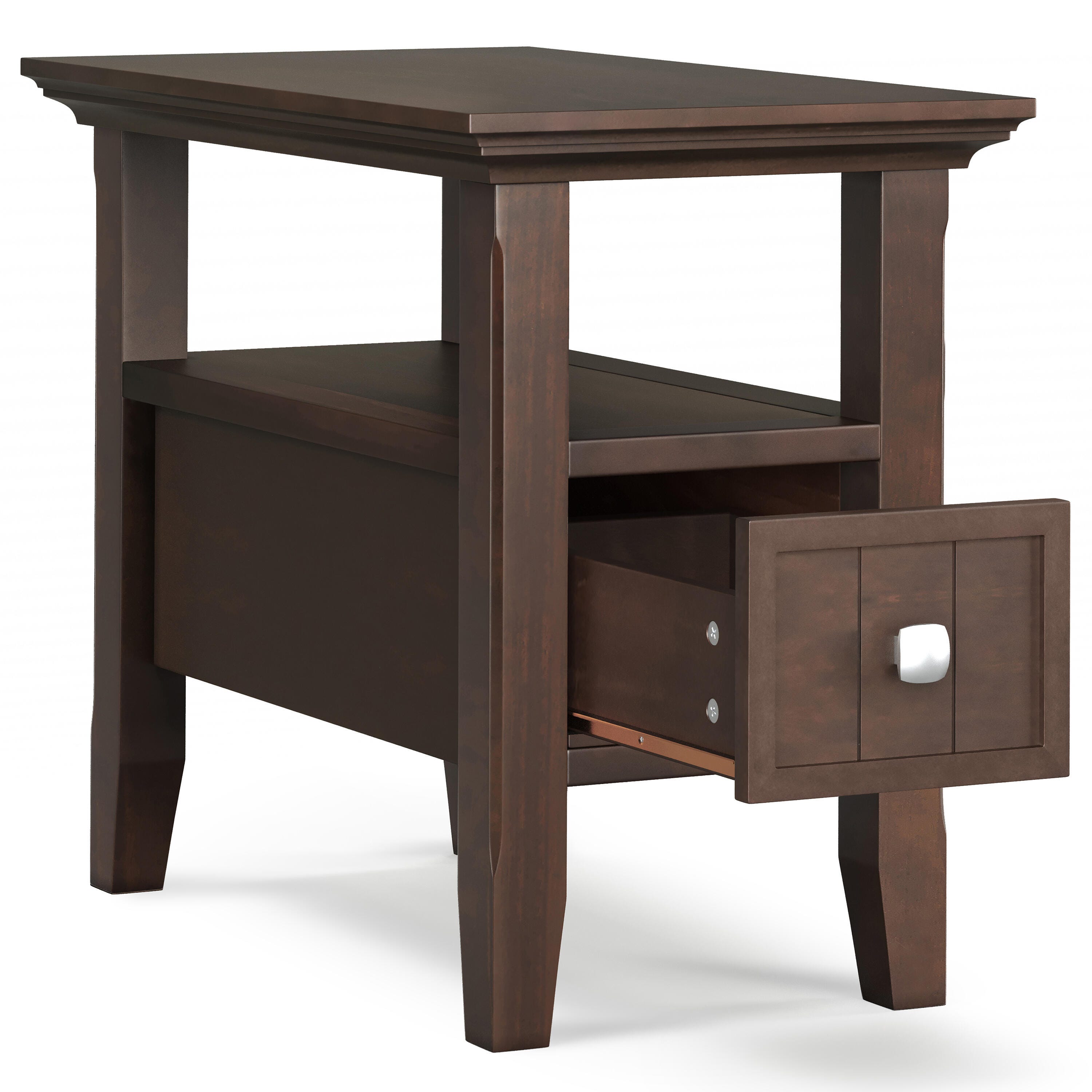 Simpli Home Acadian Narrow Side Table with Drawer, , large