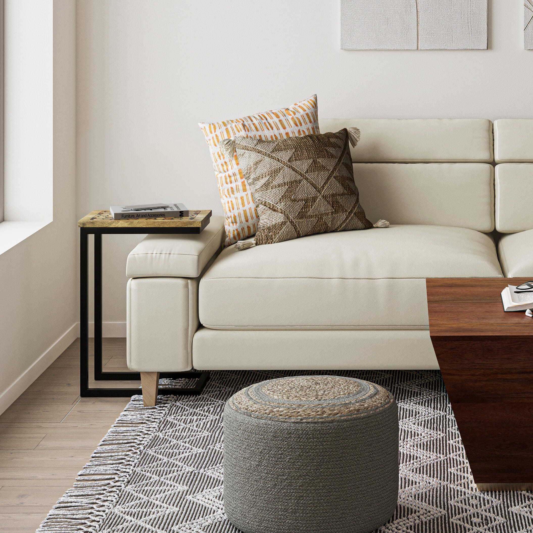Simpli Home Davisville C-Shaped End Table, , rollover