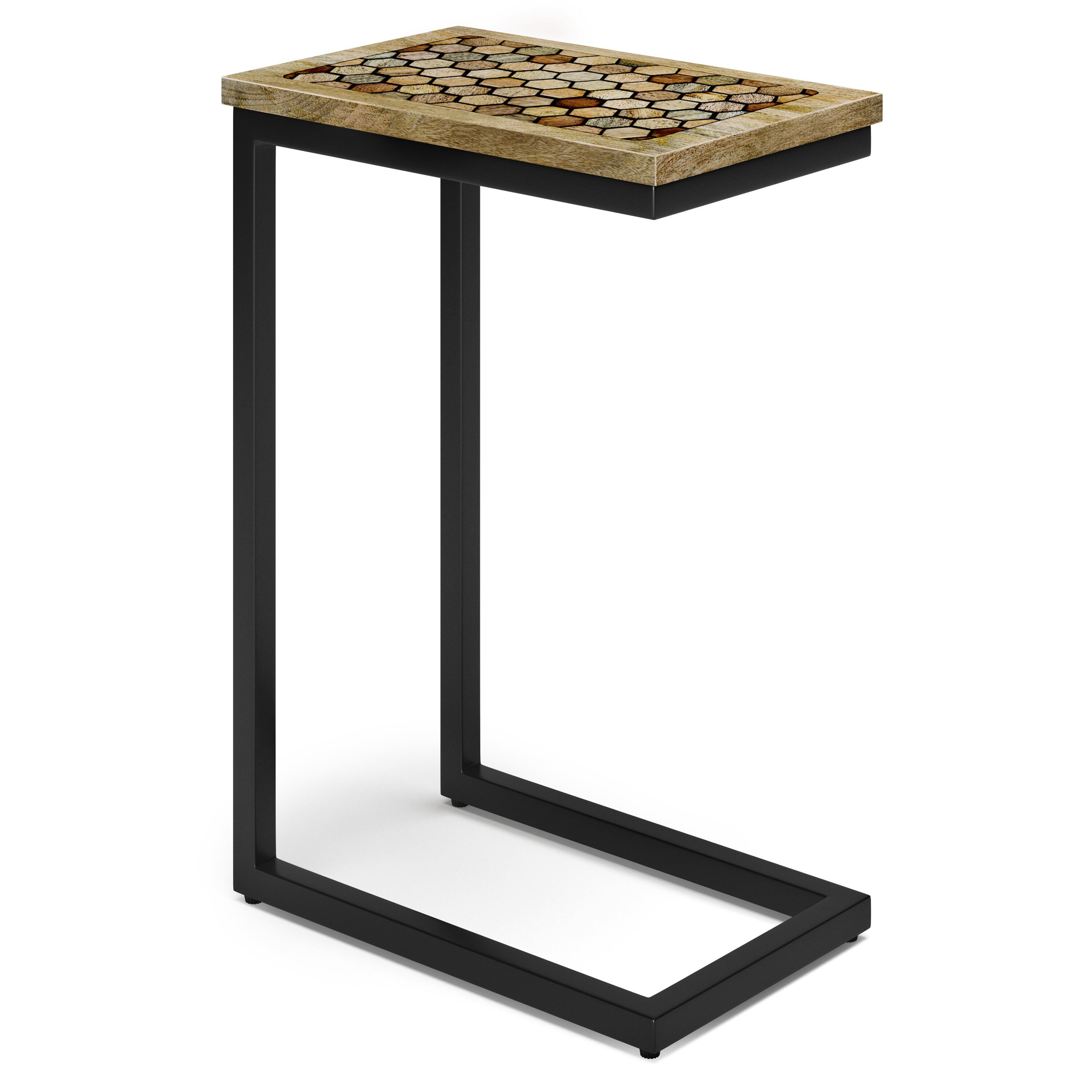 Simpli Home Davisville C-Shaped End Table, , large
