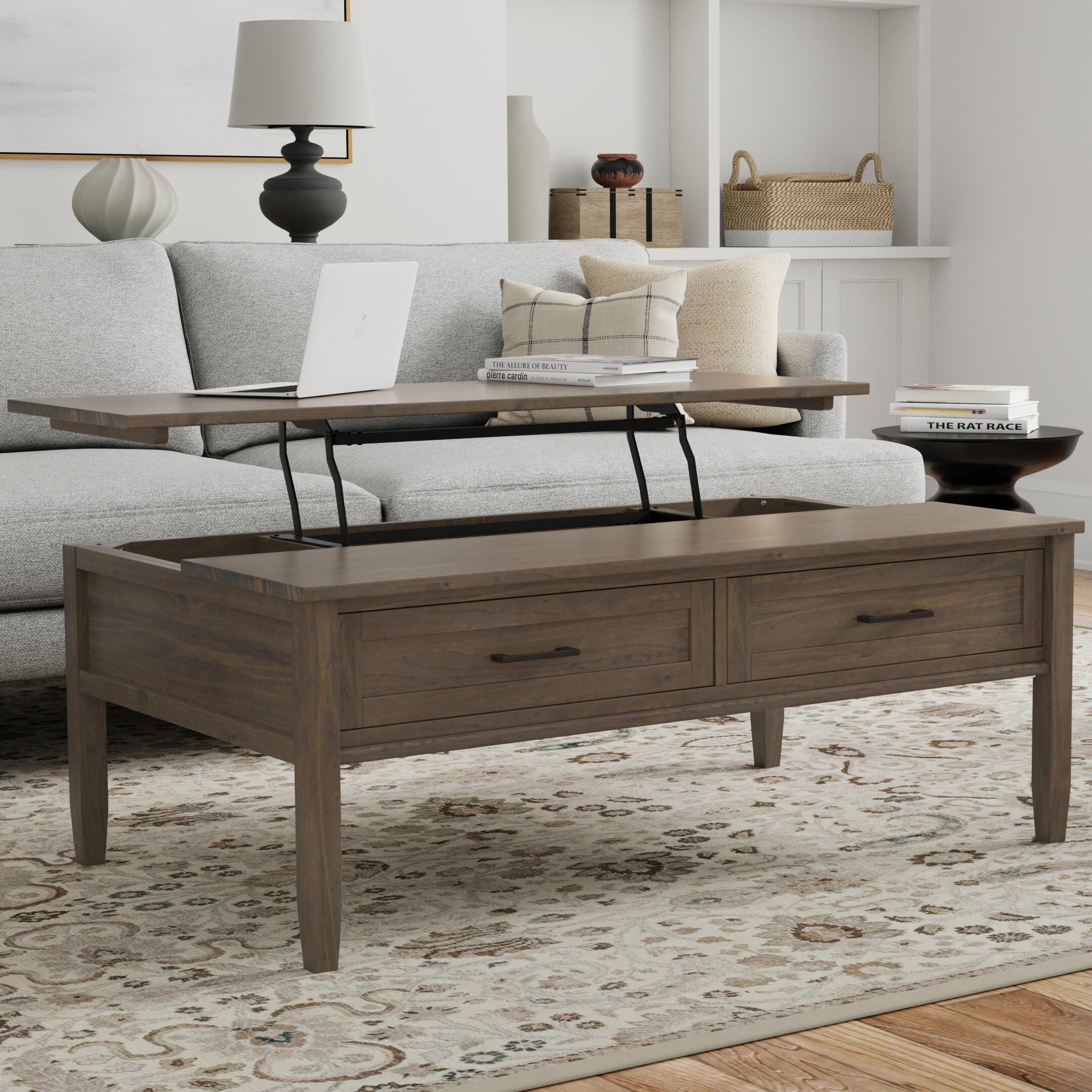 Simpli Home Ela Lift Top Coffee Table, , rollover