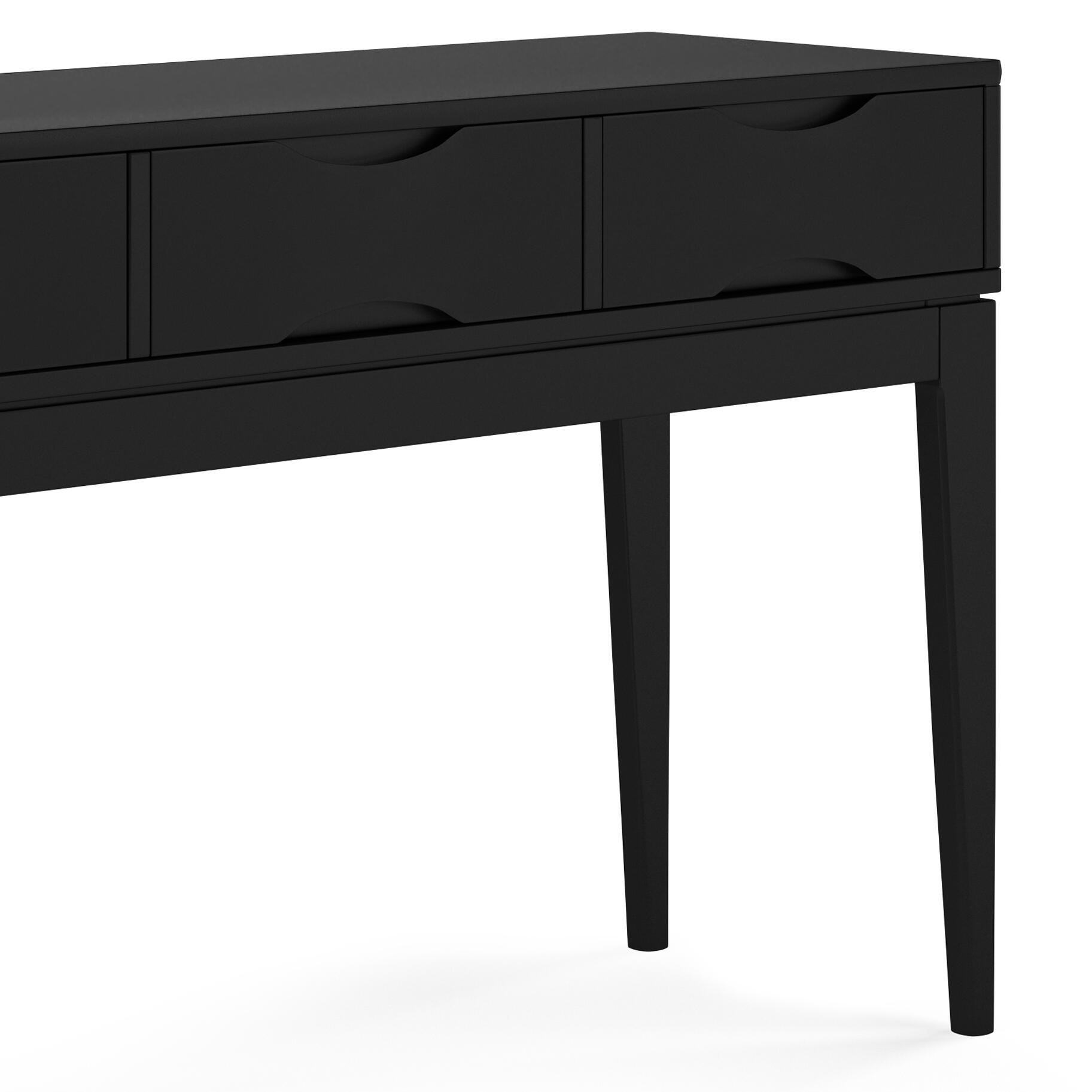Simpli Home Harper Console Sofa Table, Black, large