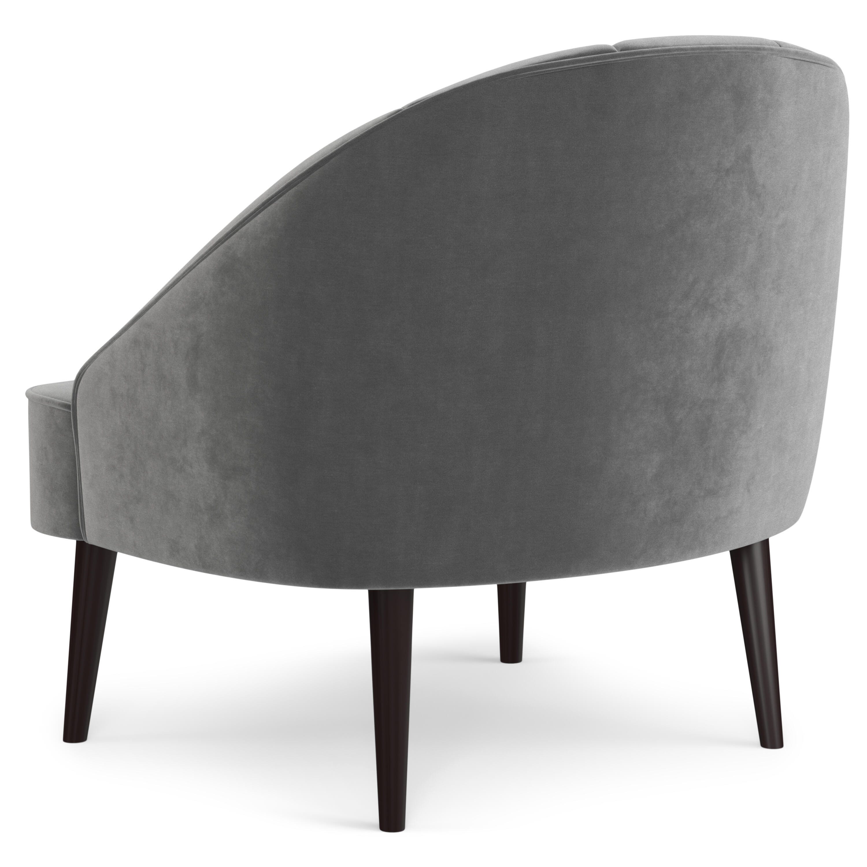 Simpli Home Harrah Accent Chair, Smoky Gray, large