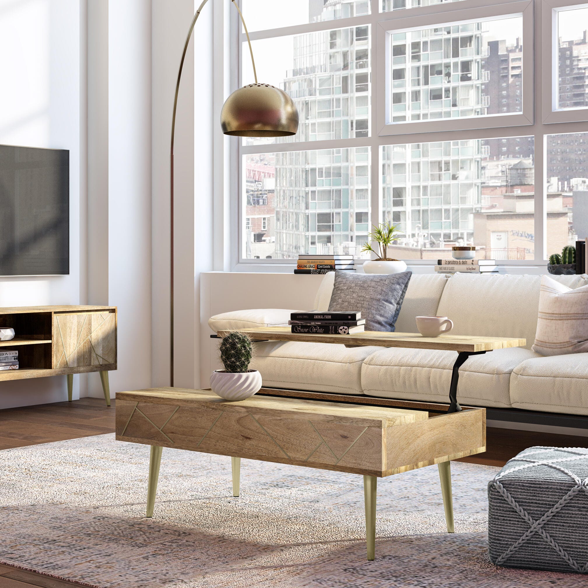 Simpli Home Jager Lift Top Coffee Table, , rollover