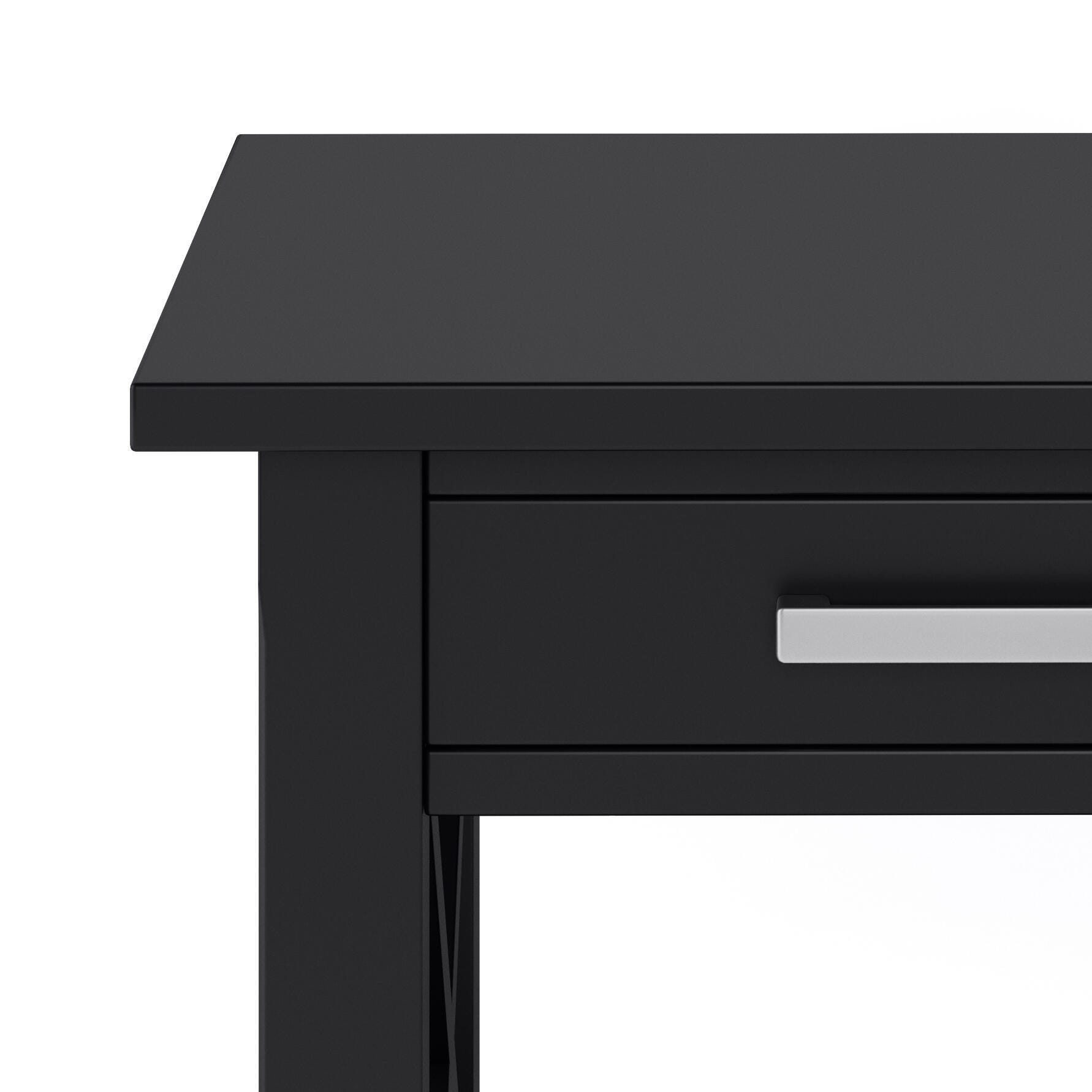 Simpli Home Kitchener End Table, Black, large