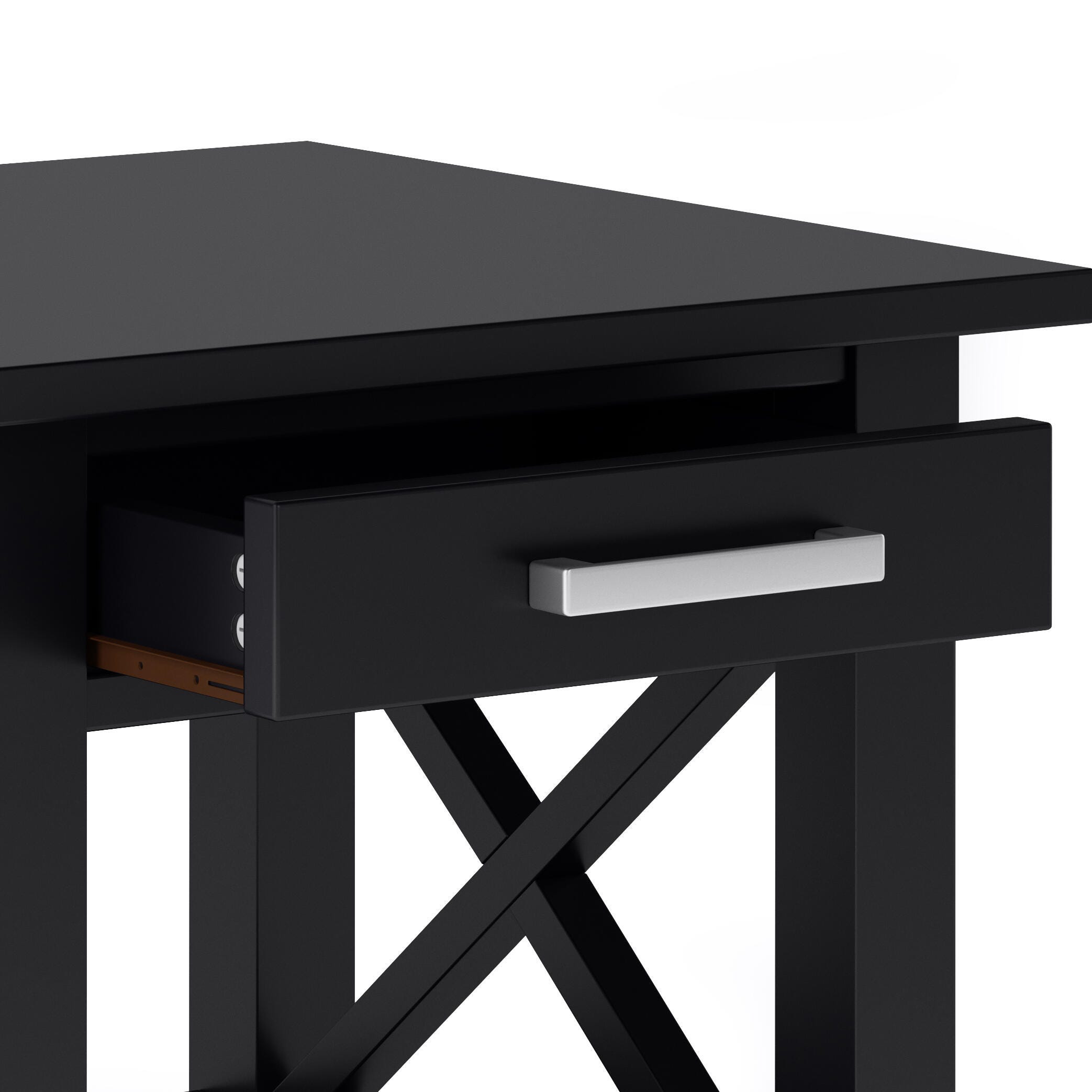 Simpli Home Kitchener End Table, Black, large