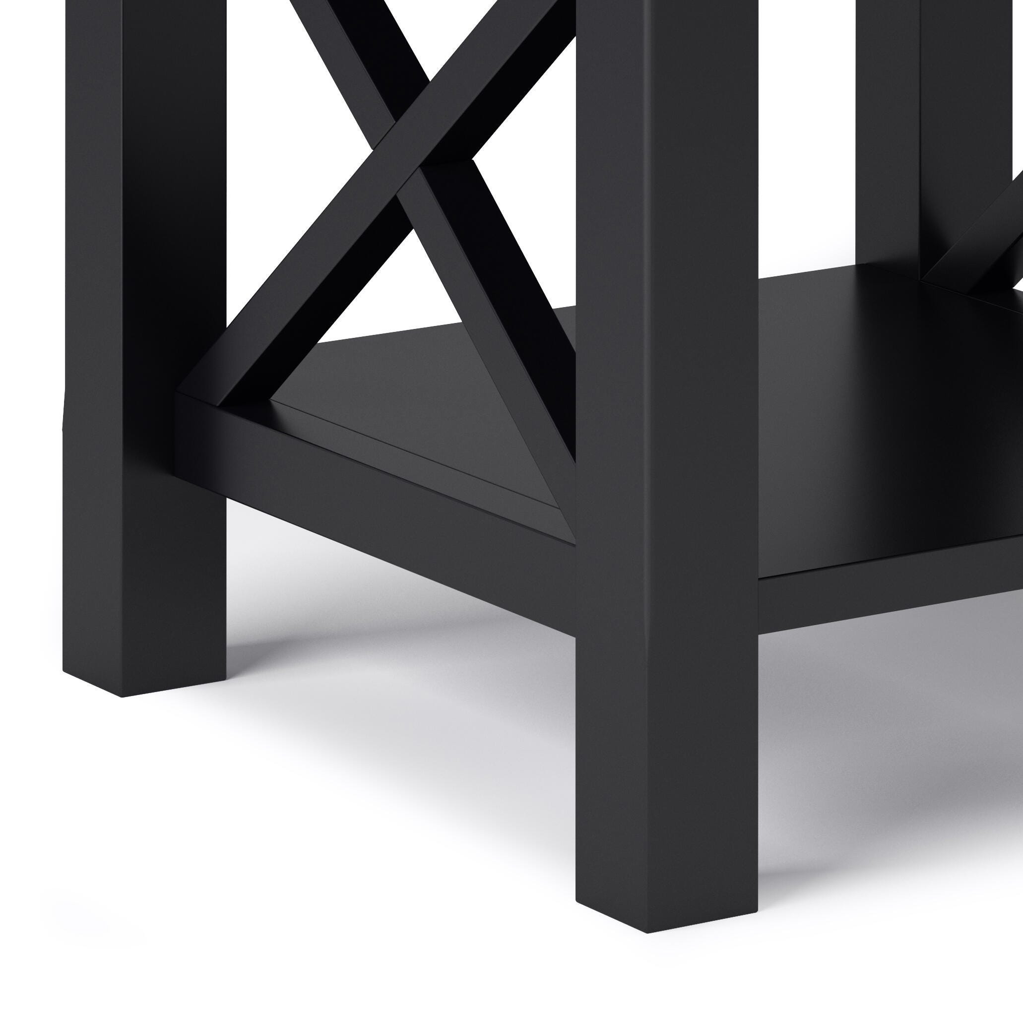 Simpli Home Kitchener End Table, Black, large