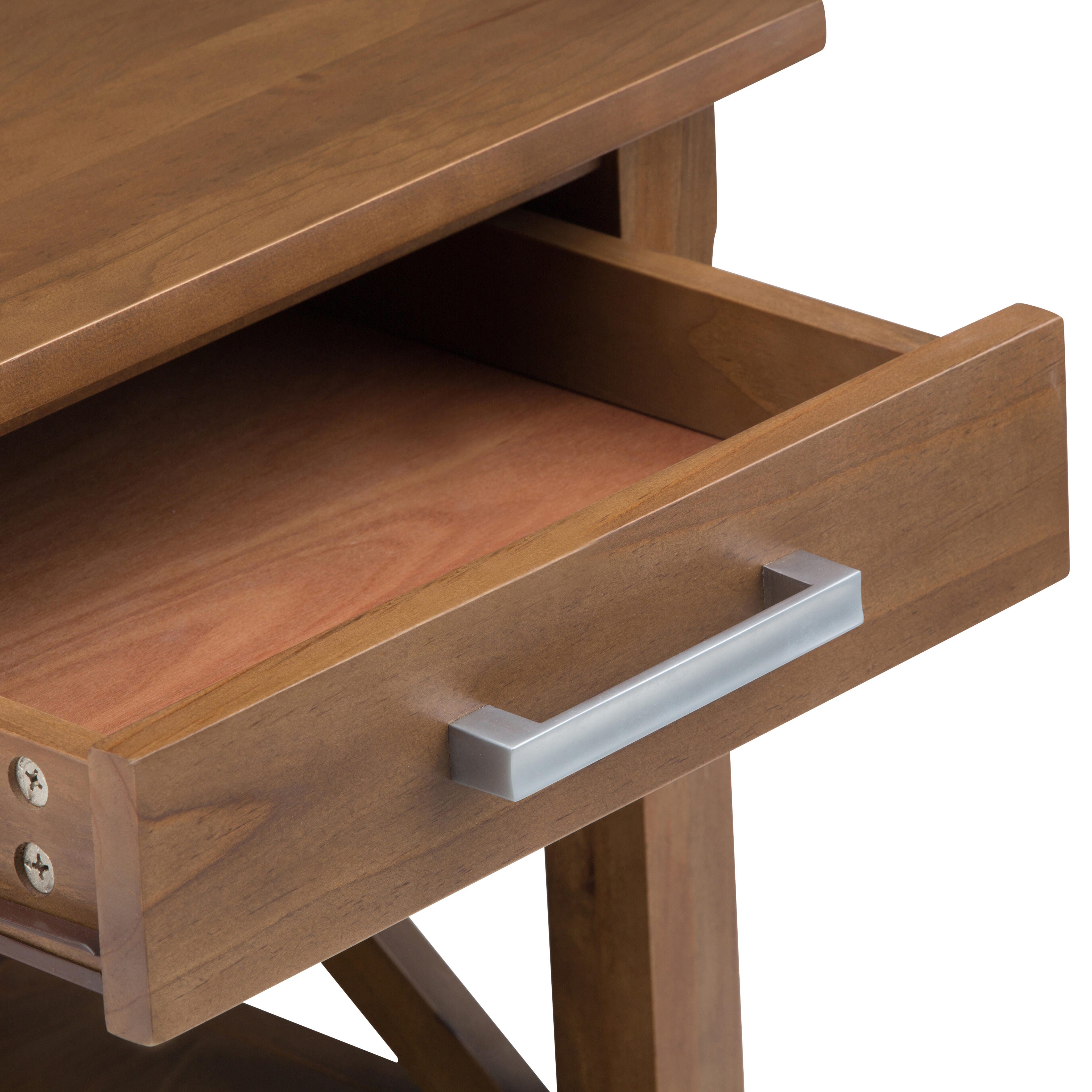 Simpli Home Kitchener End Table, Medium Saddle Brown, large