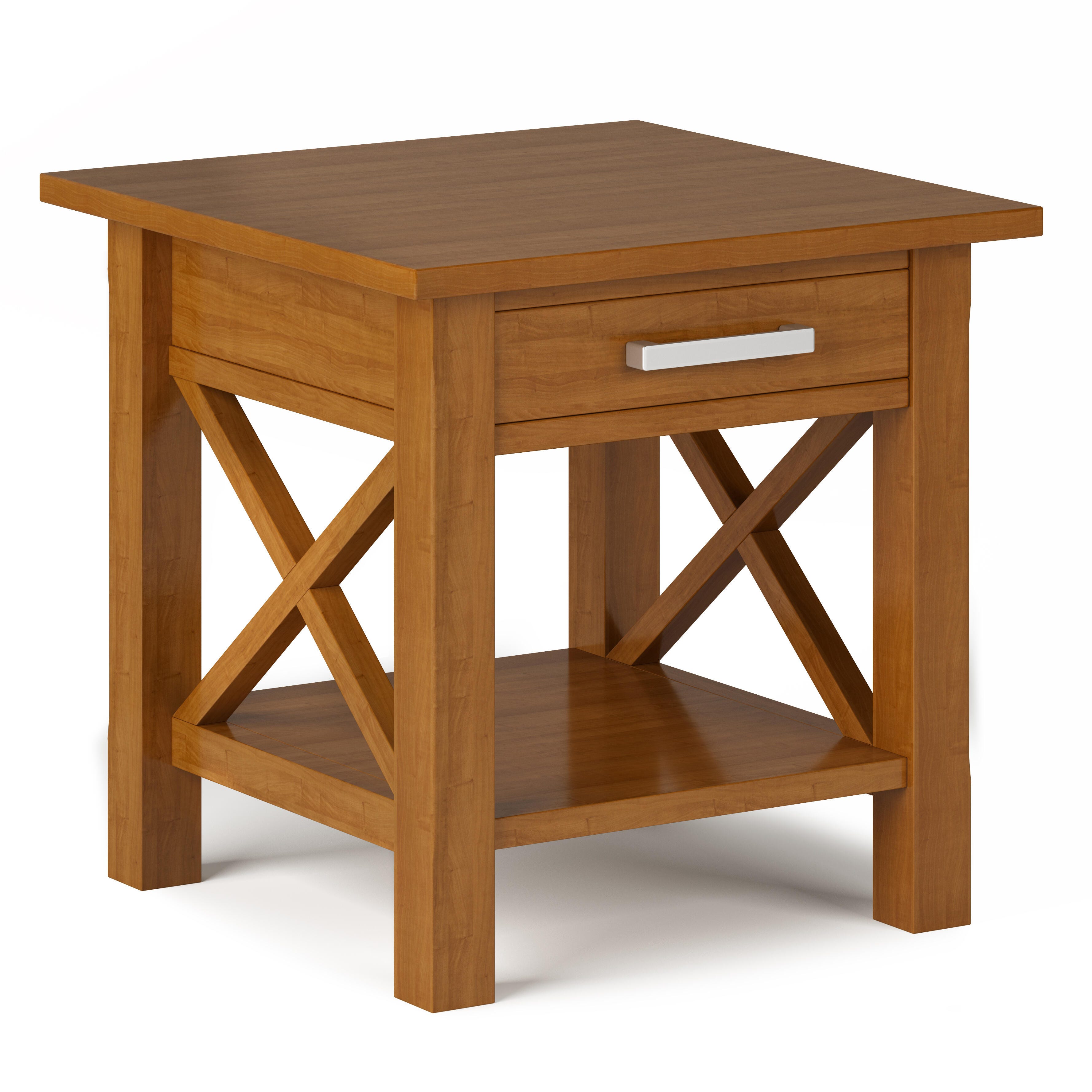 Simpli Home Kitchener End Table, Light Golden Brown, large
